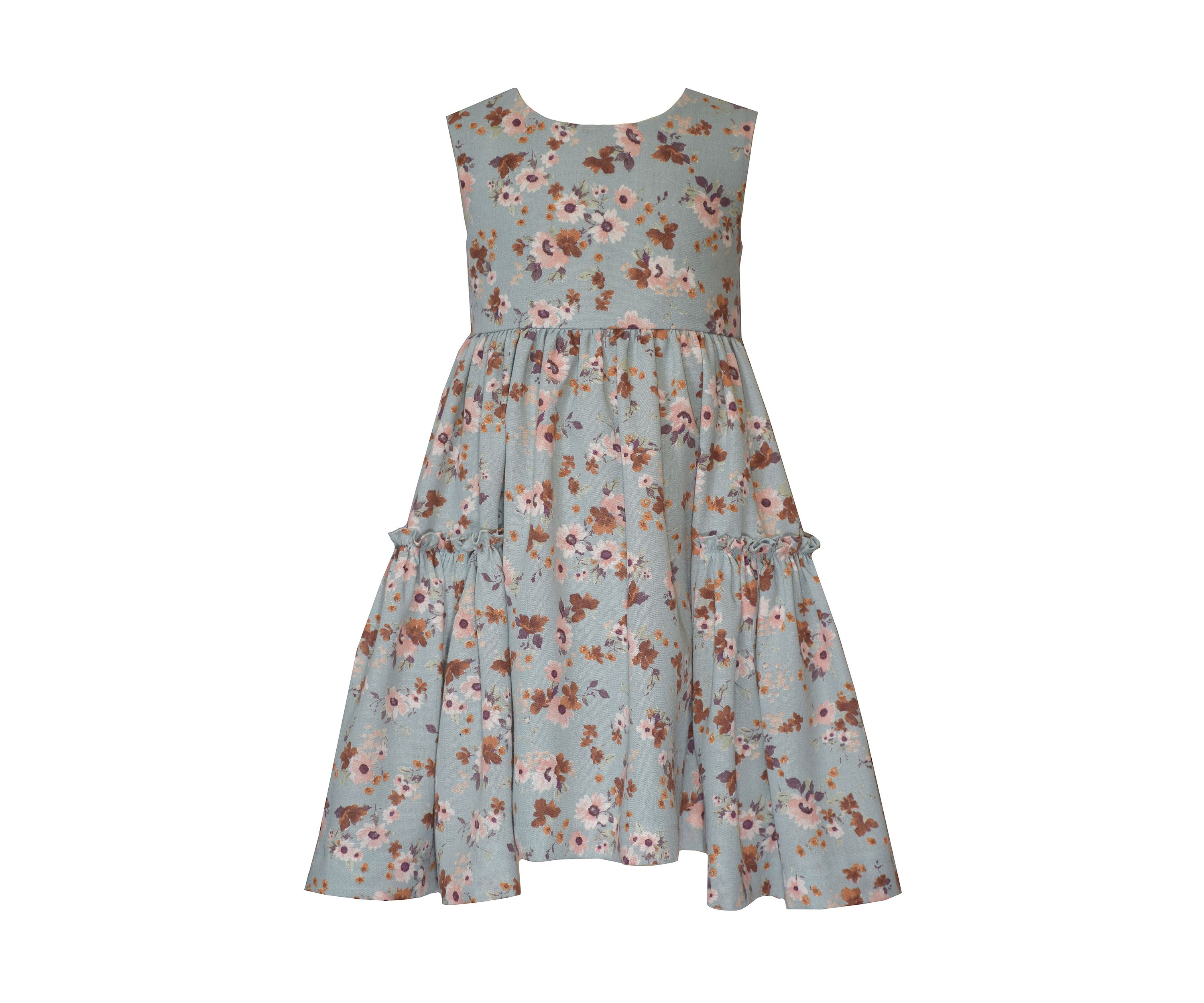Girls 4-6x  Floral Dress and Solid Ribbed Cardigan Set 