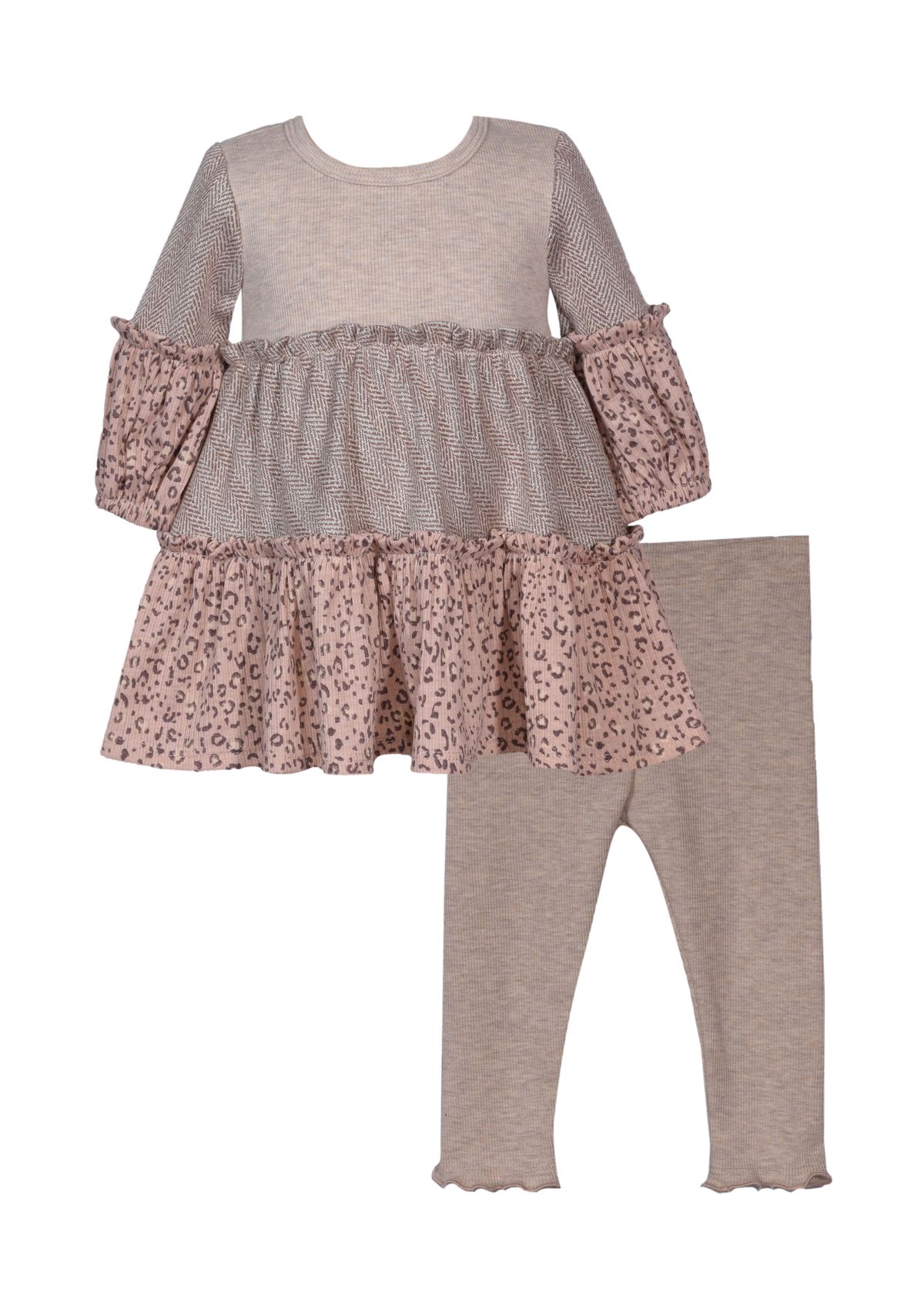 Girls 4-6x Tiered Mixed Legging Set 
