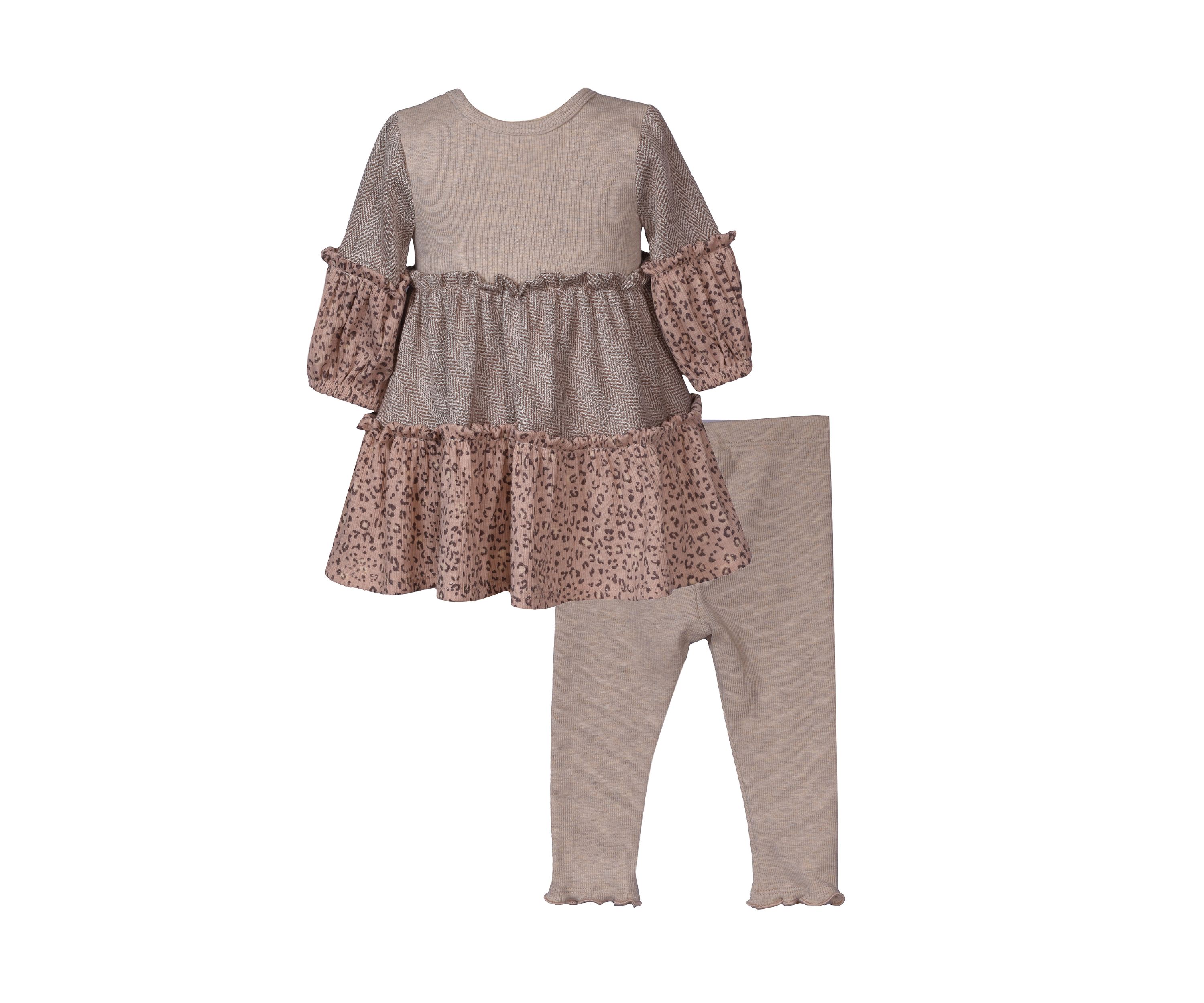 Girls 4-6x Tiered Mixed Legging Set 
