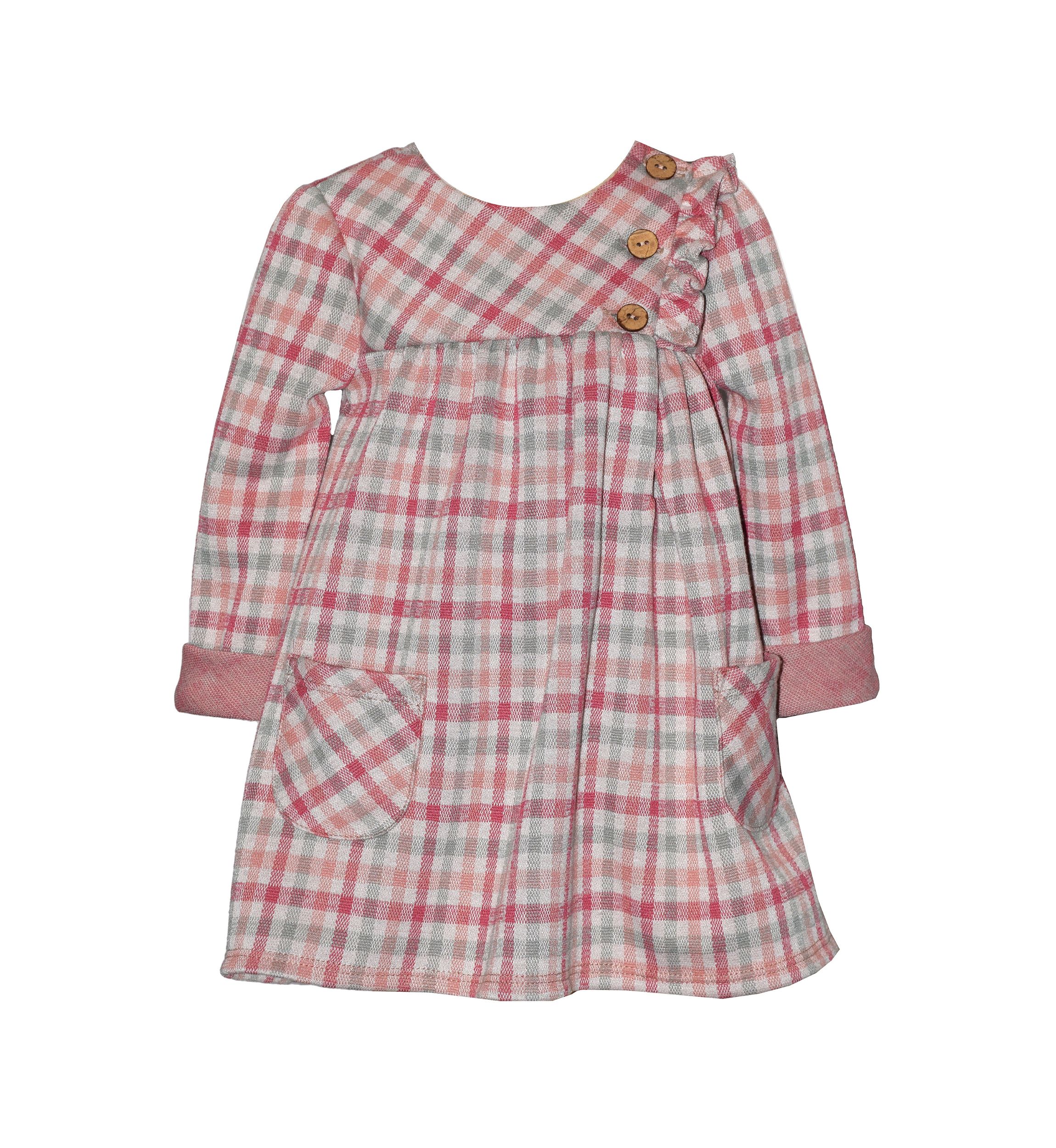 Girls 4-6x Plaid Printed Pocket Dress