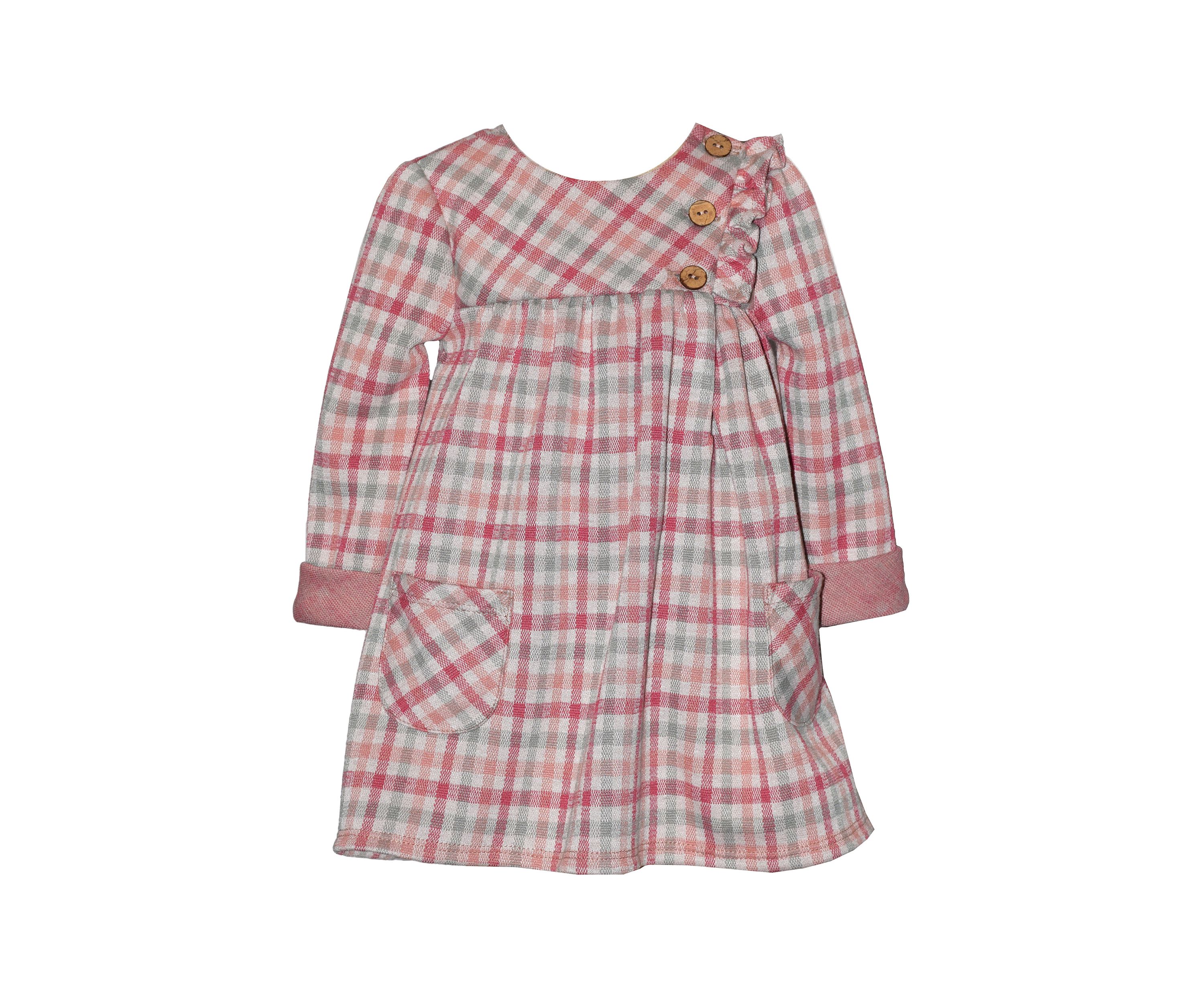Girls 4-6x Plaid Printed Pocket Dress