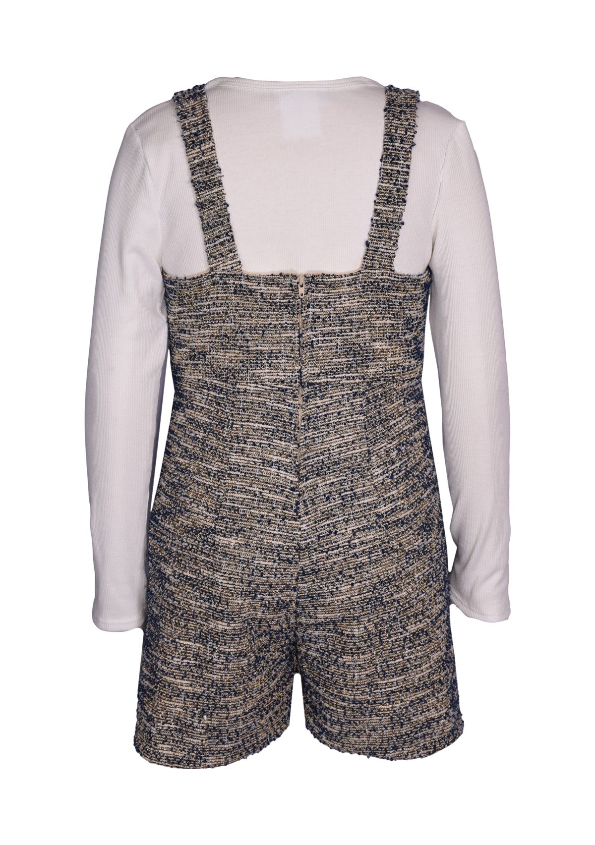 Girls 7-16 Rib Knit Boucle Jumper