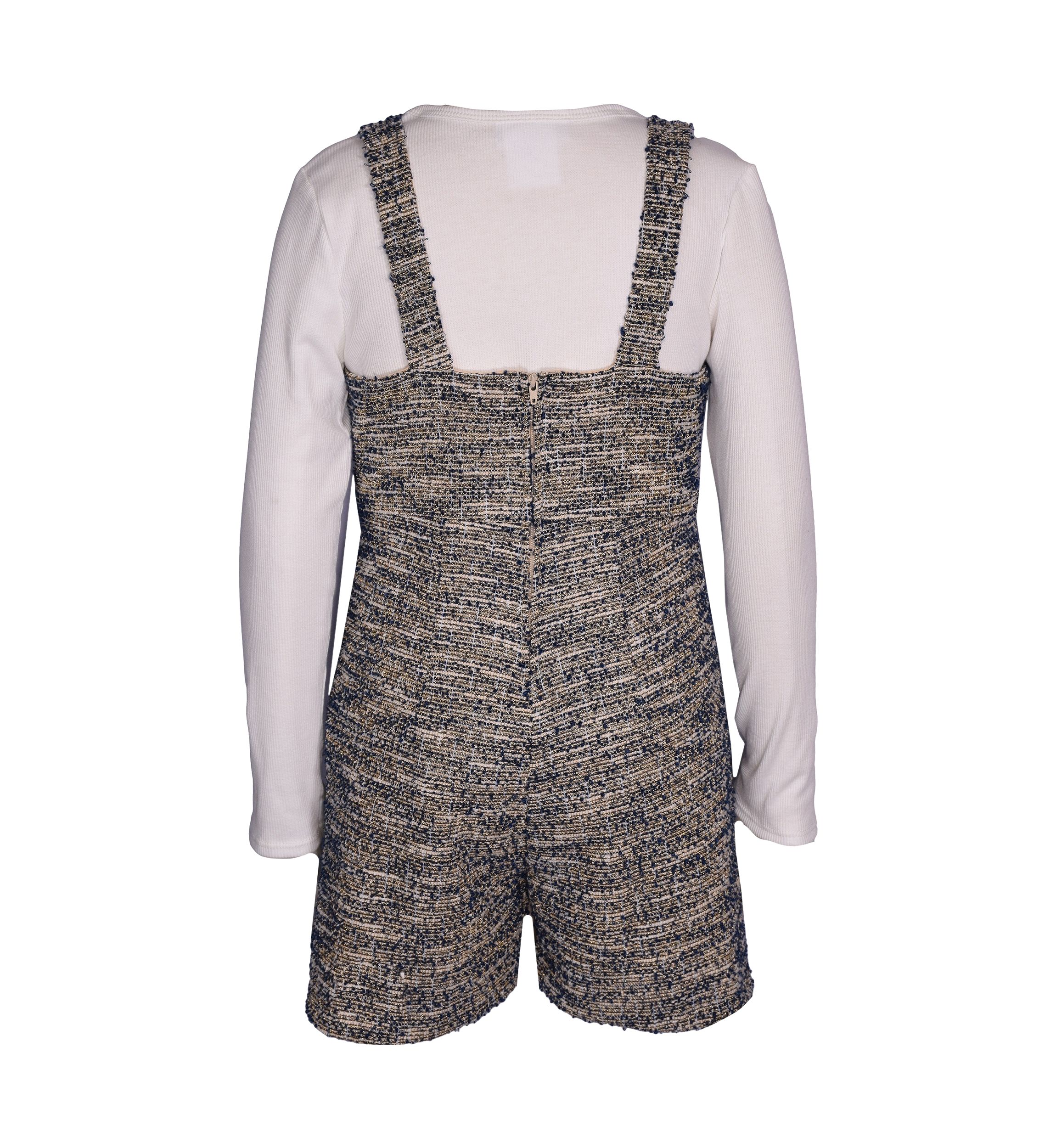 Girls 7-16 Rib Knit Boucle Jumper