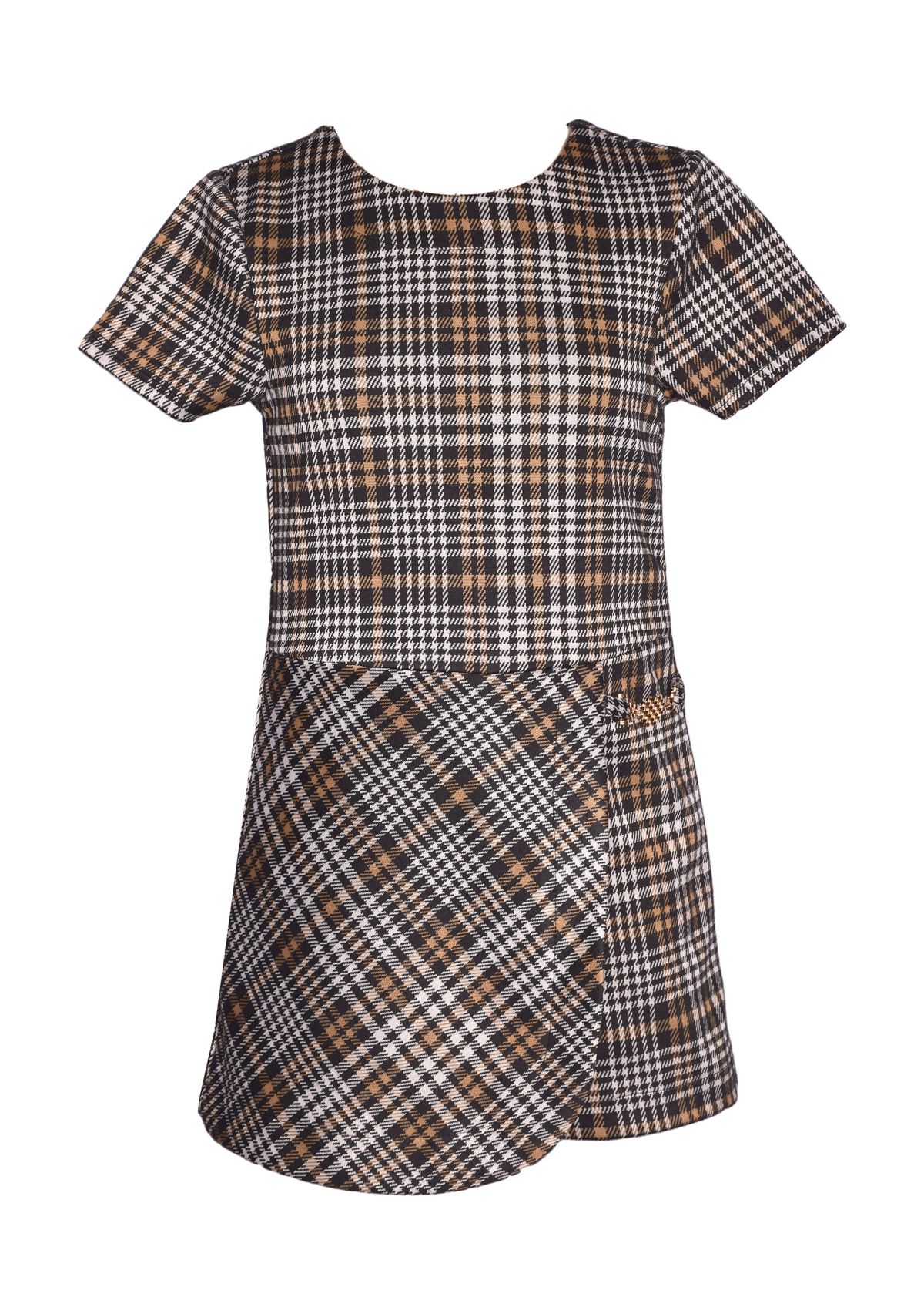 Girls 7-16 Double Knit Plaid Dress