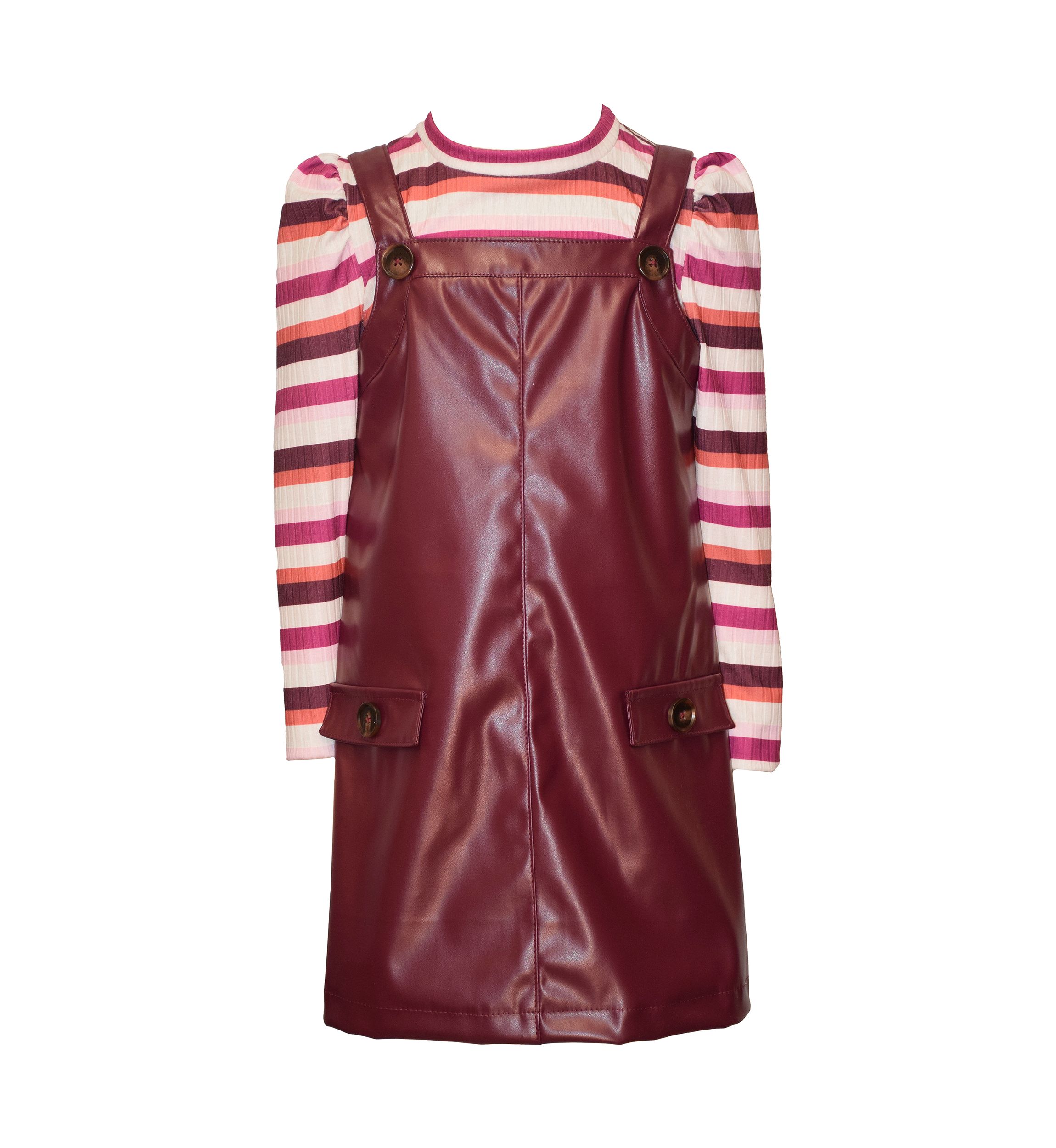 Girls 7-16 Pleather Jumper Set