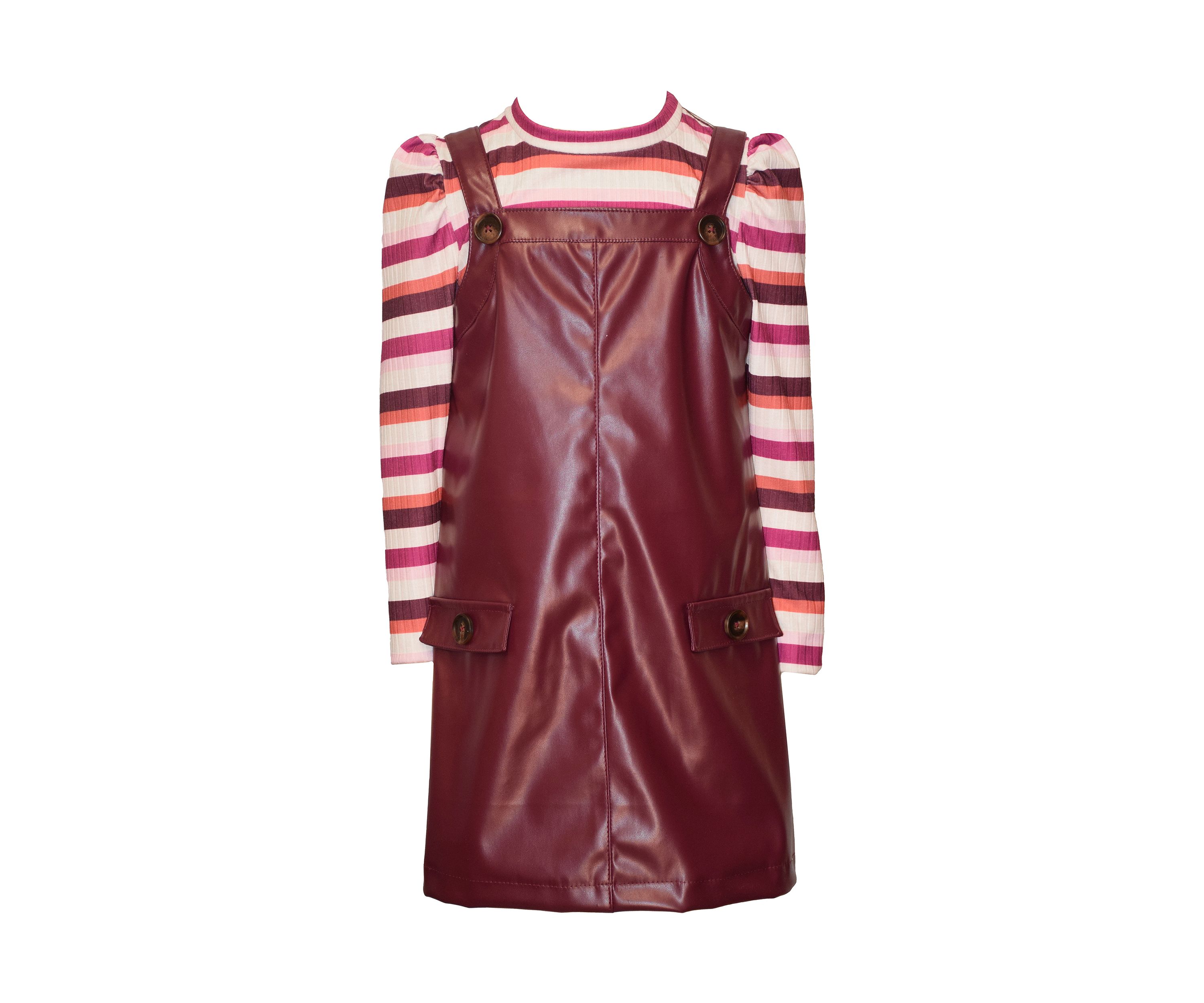 Girls 7-16 Pleather Jumper Set