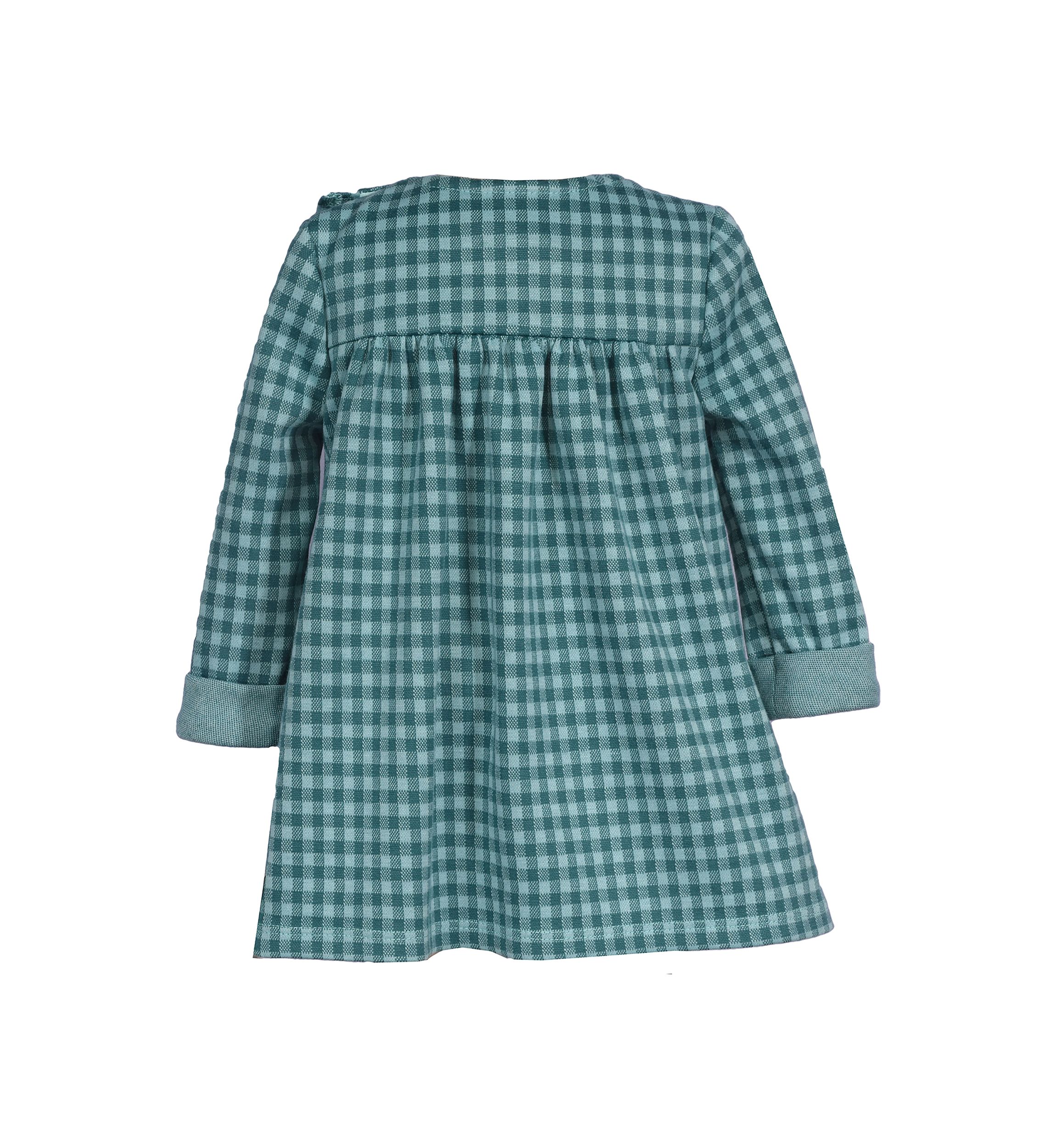 Girls 7-16 French Terry Check Printed Dress