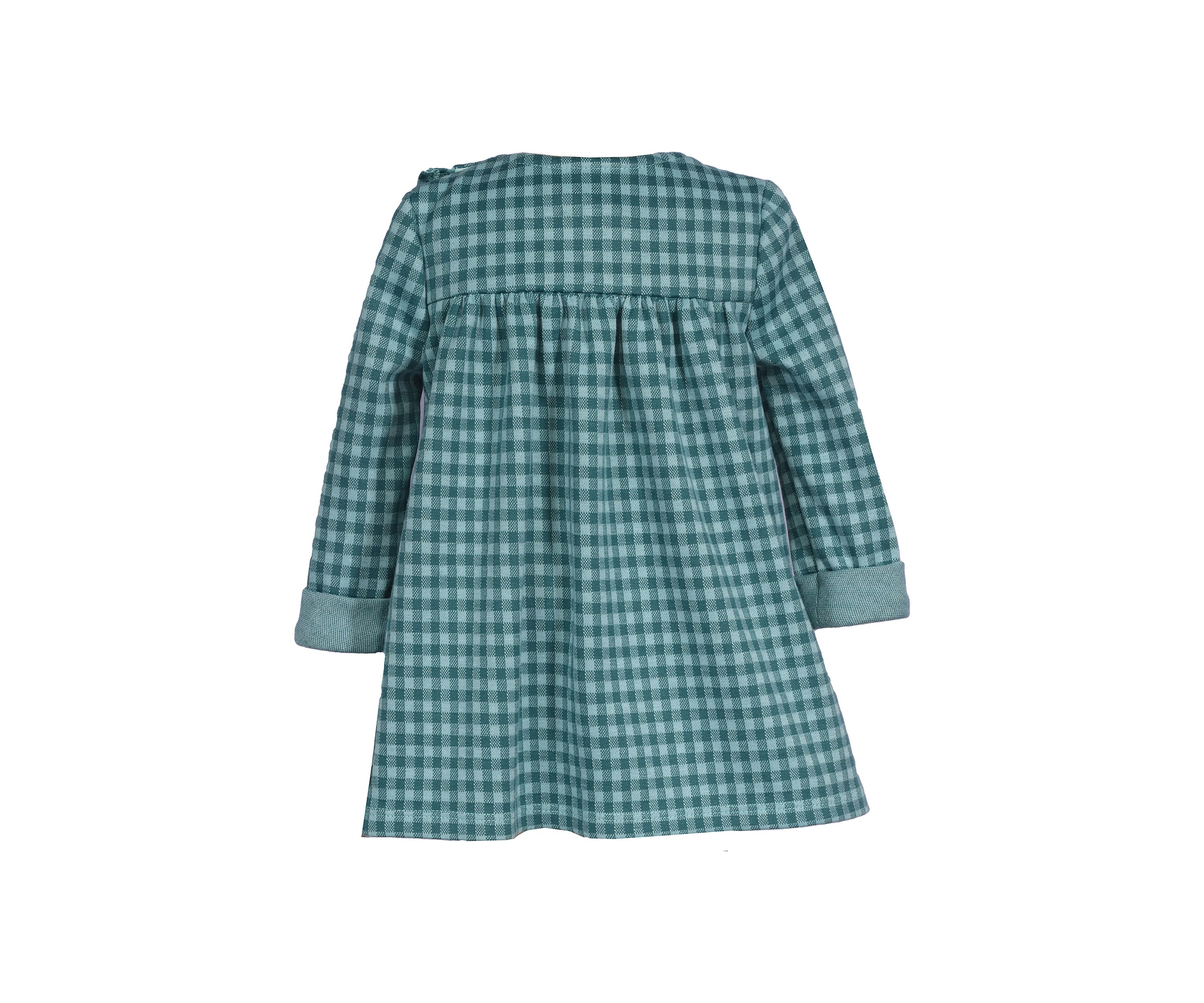 Girls 7-16 French Terry Check Printed Dress