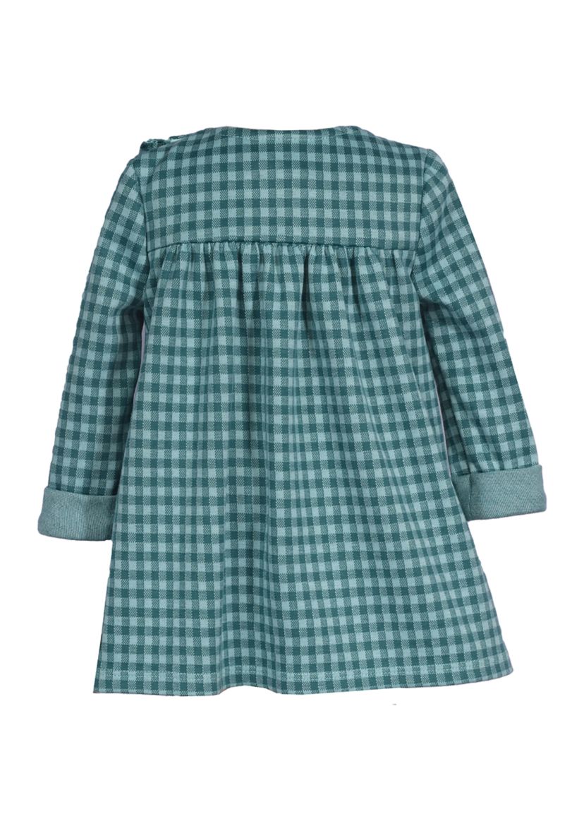 Girls 7-16 French Terry Check Printed Dress