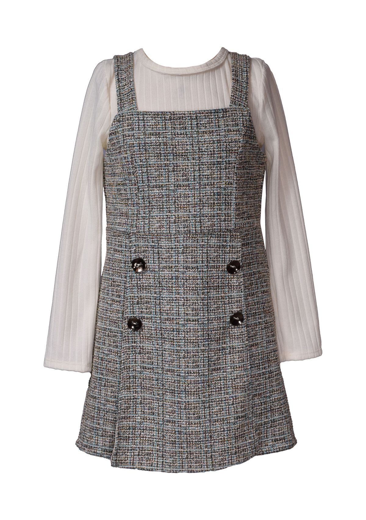 Girls 7-16 Bouclé Romper Set