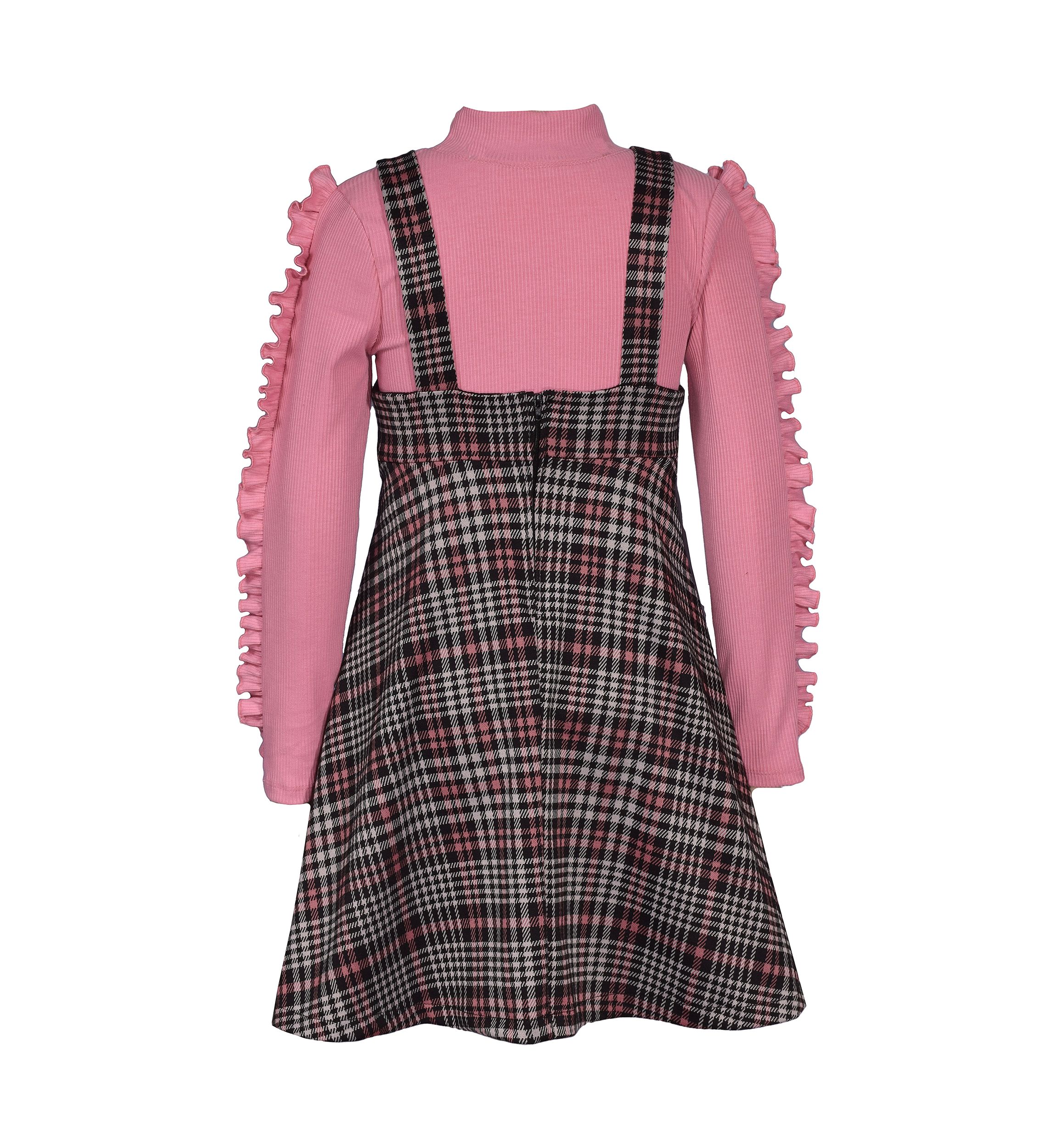 Girls 7-16 Ruffle Printed Jumper Dress