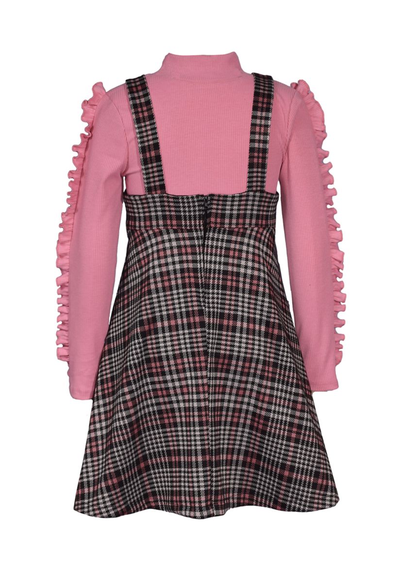 Girls 7-16 Ruffle Printed Jumper Dress