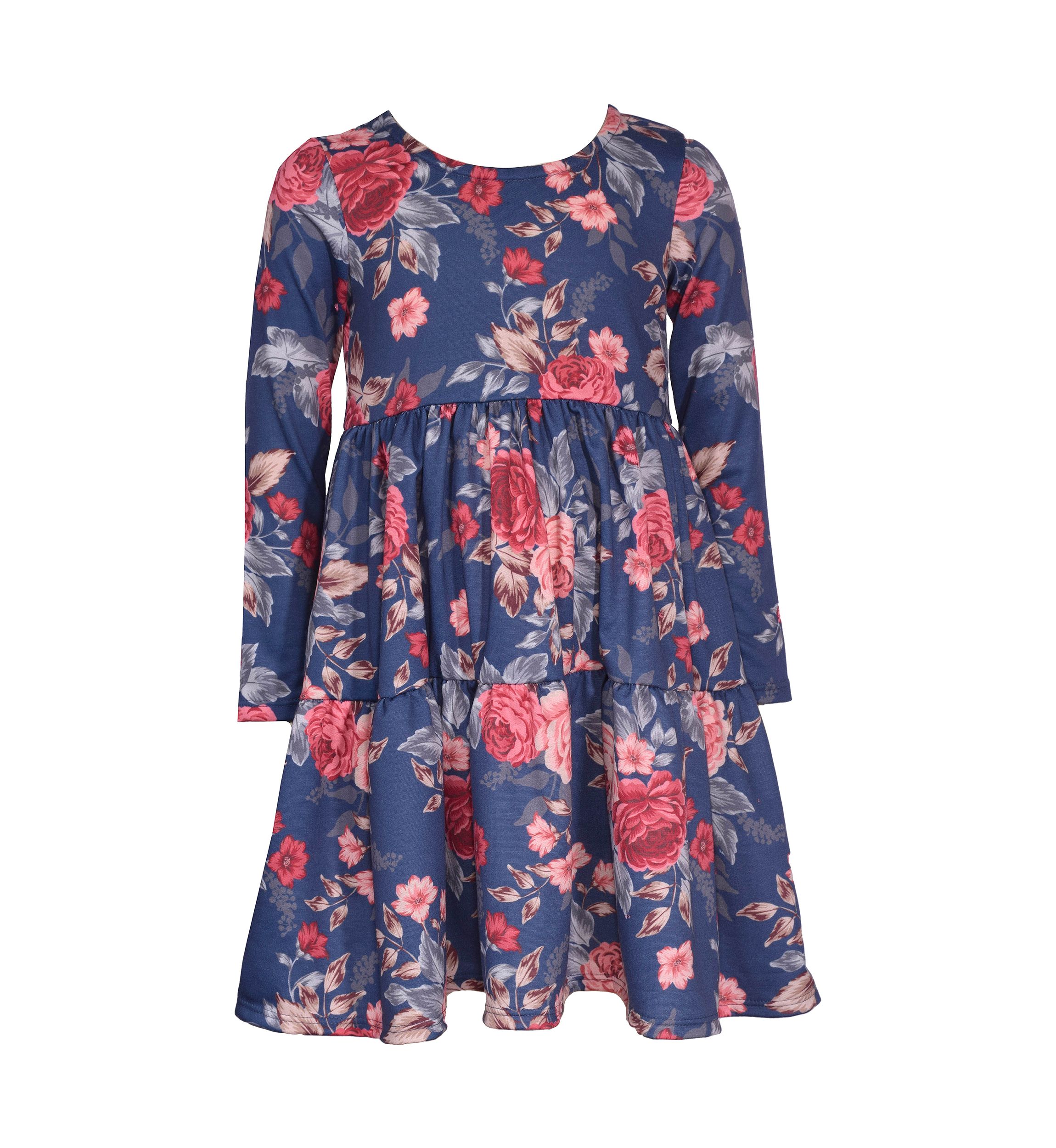 Girls 7-16 Button Front Cardigan Printed Dress