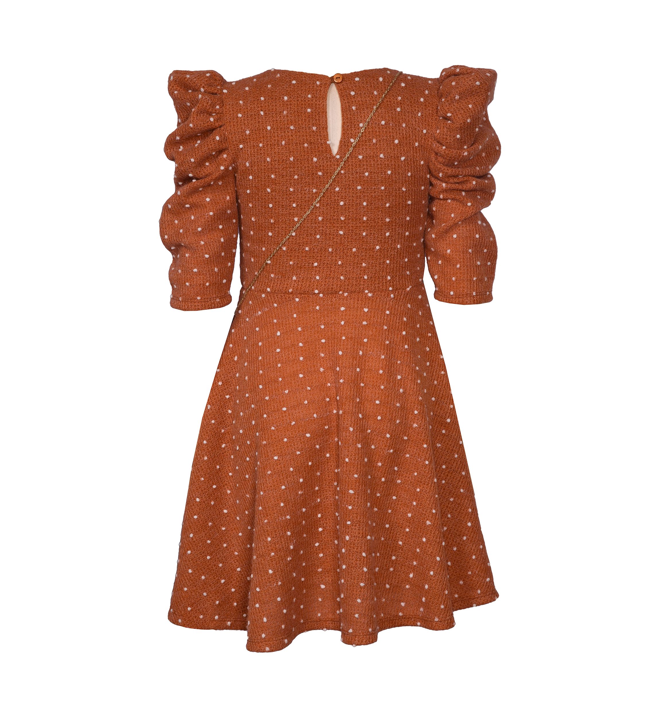 Girls 7-16 Textured Knit Dress with Bag