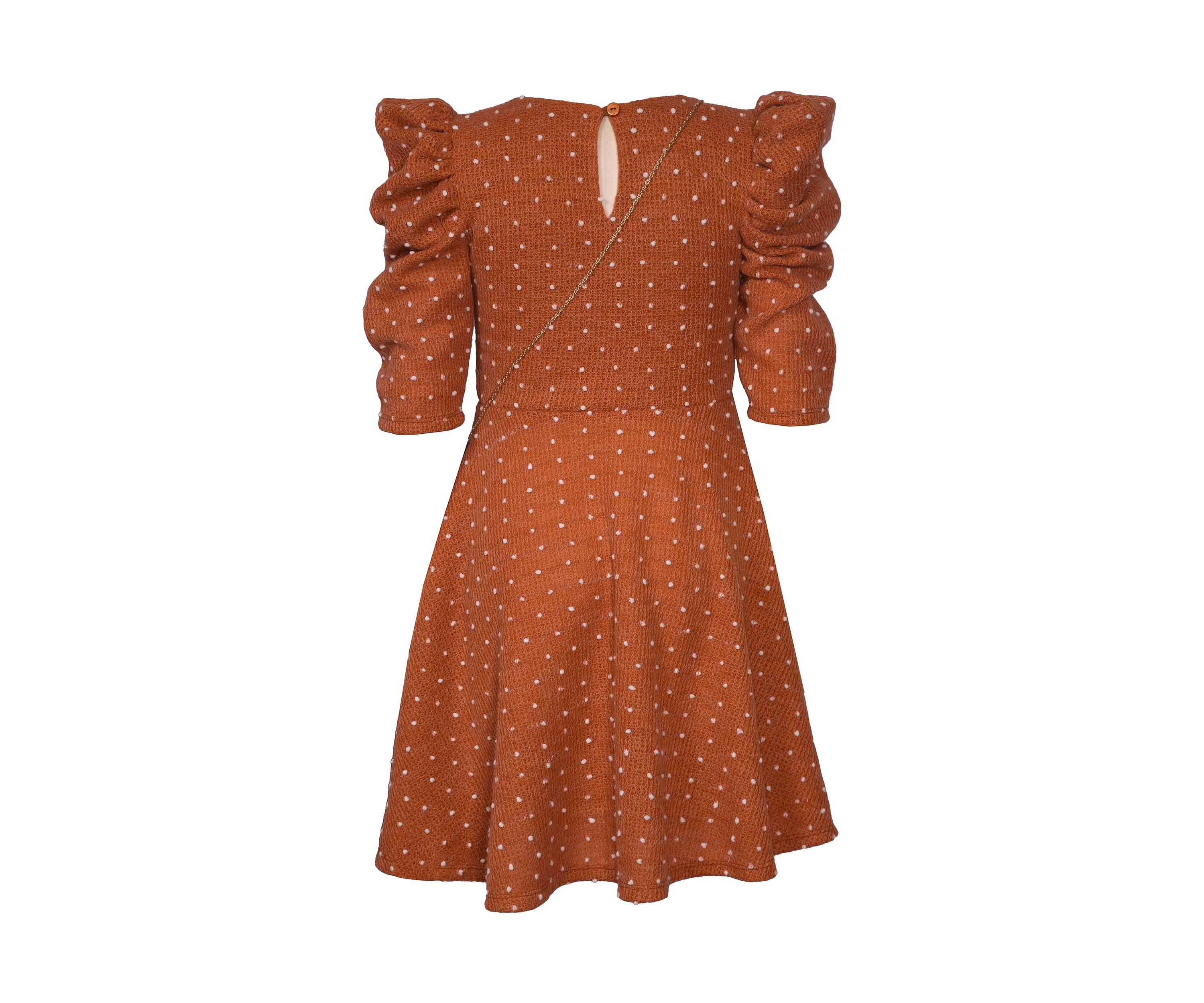 Girls 7-16 Textured Knit Dress with Bag