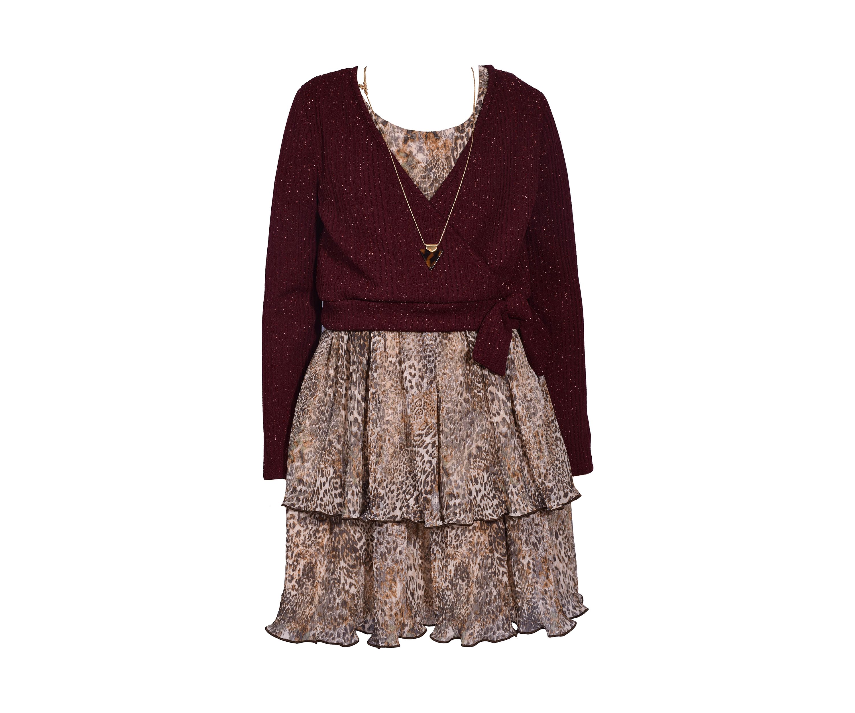 Girls 7-16 Ballet Sweater and Dress Set