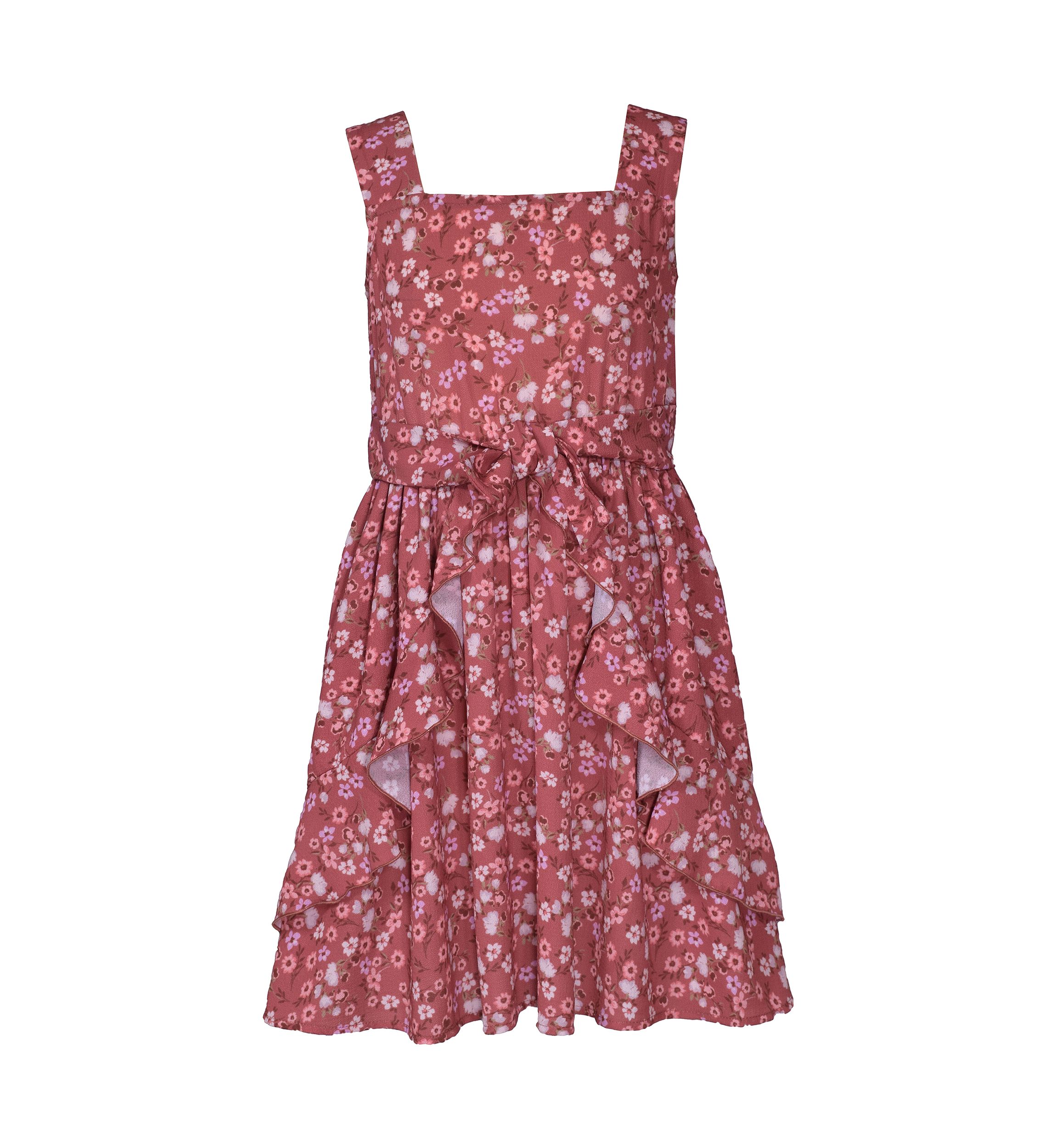 Girls 7-16 Cardigan Over Crepe Dress Set