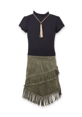 Bonnie Jean Fringe Skirt Dress Girls 7 16 Belk