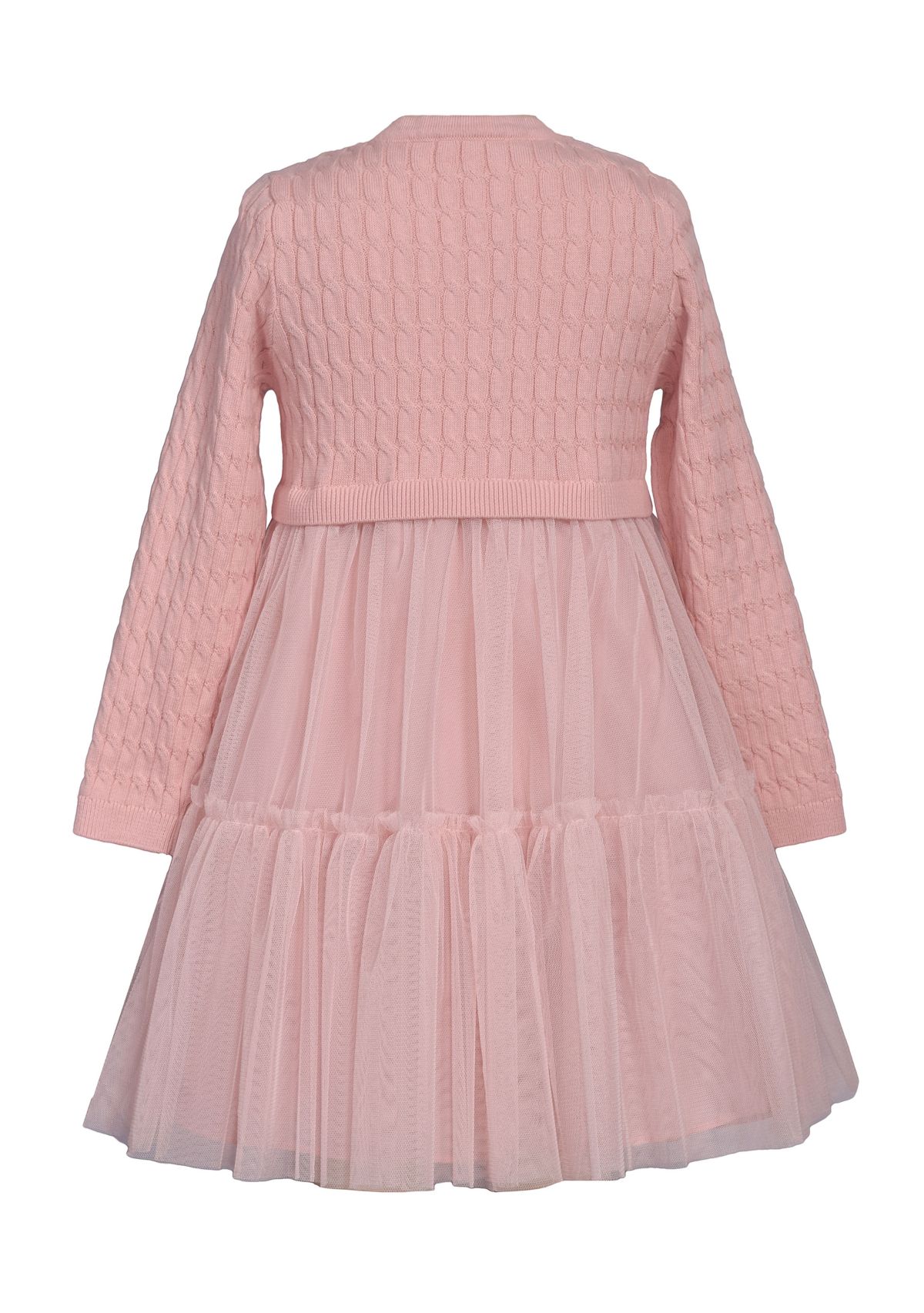 Girls 7-16 Popover Sweater Mesh Dress