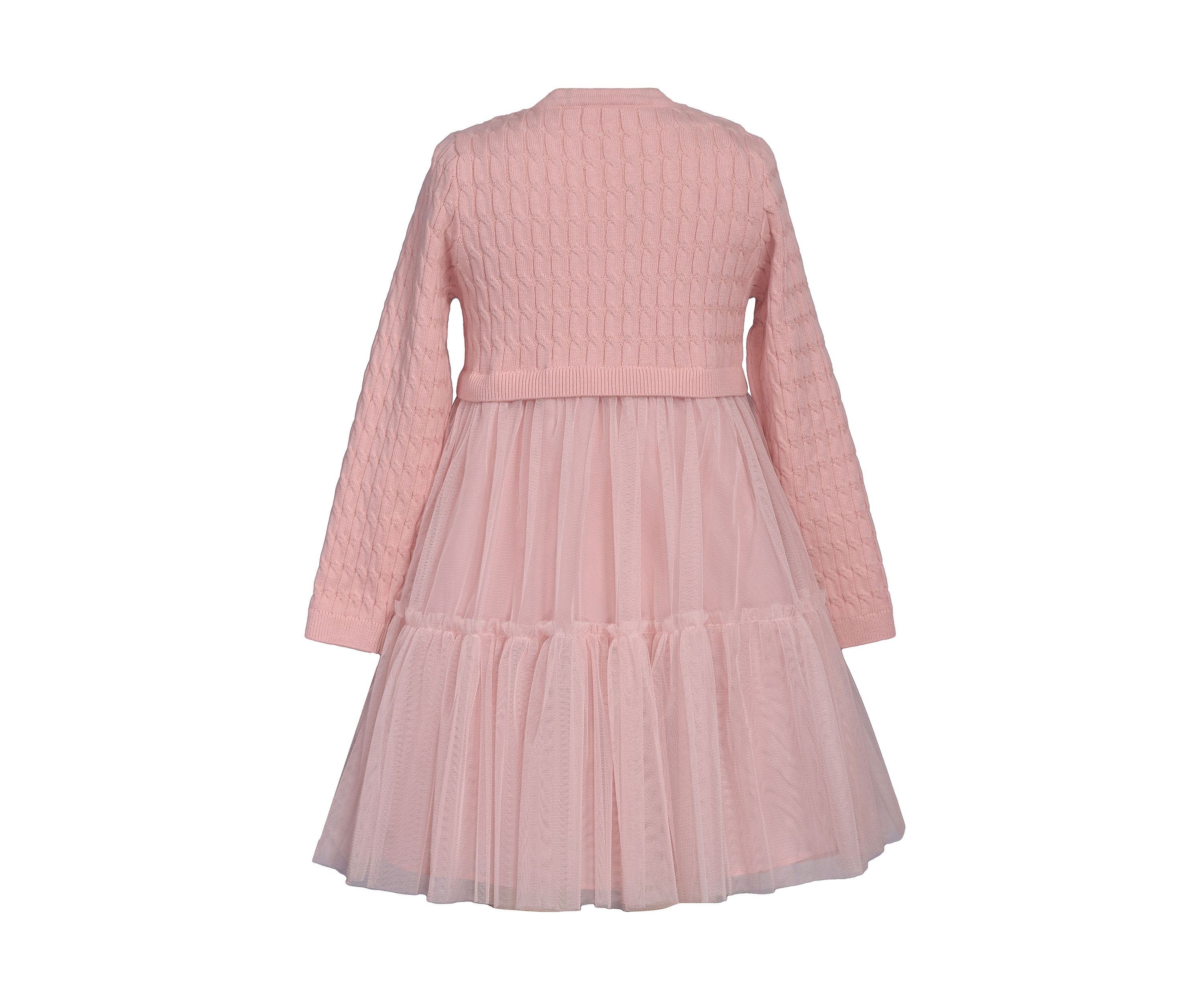 Girls 7-16 Popover Sweater Mesh Dress