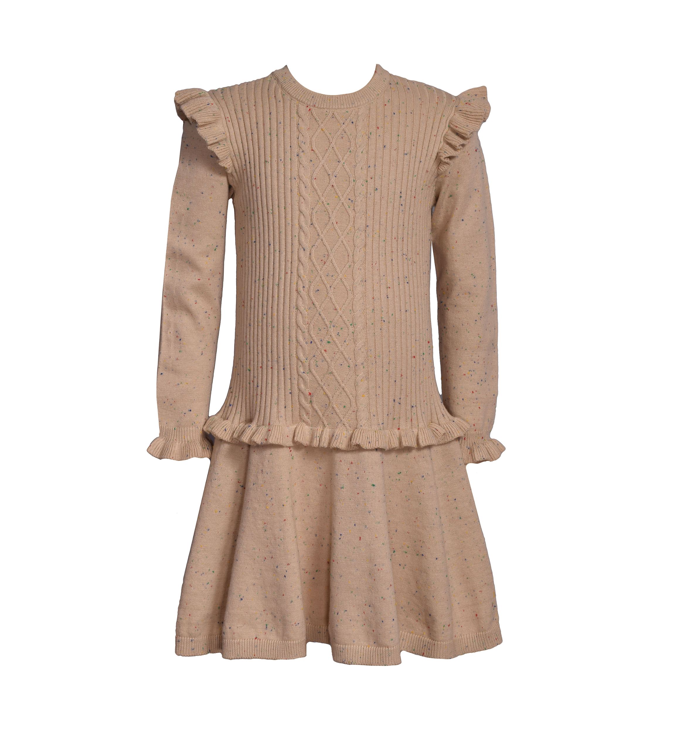 Girls 7-16 Cable Knit Sweater Dress