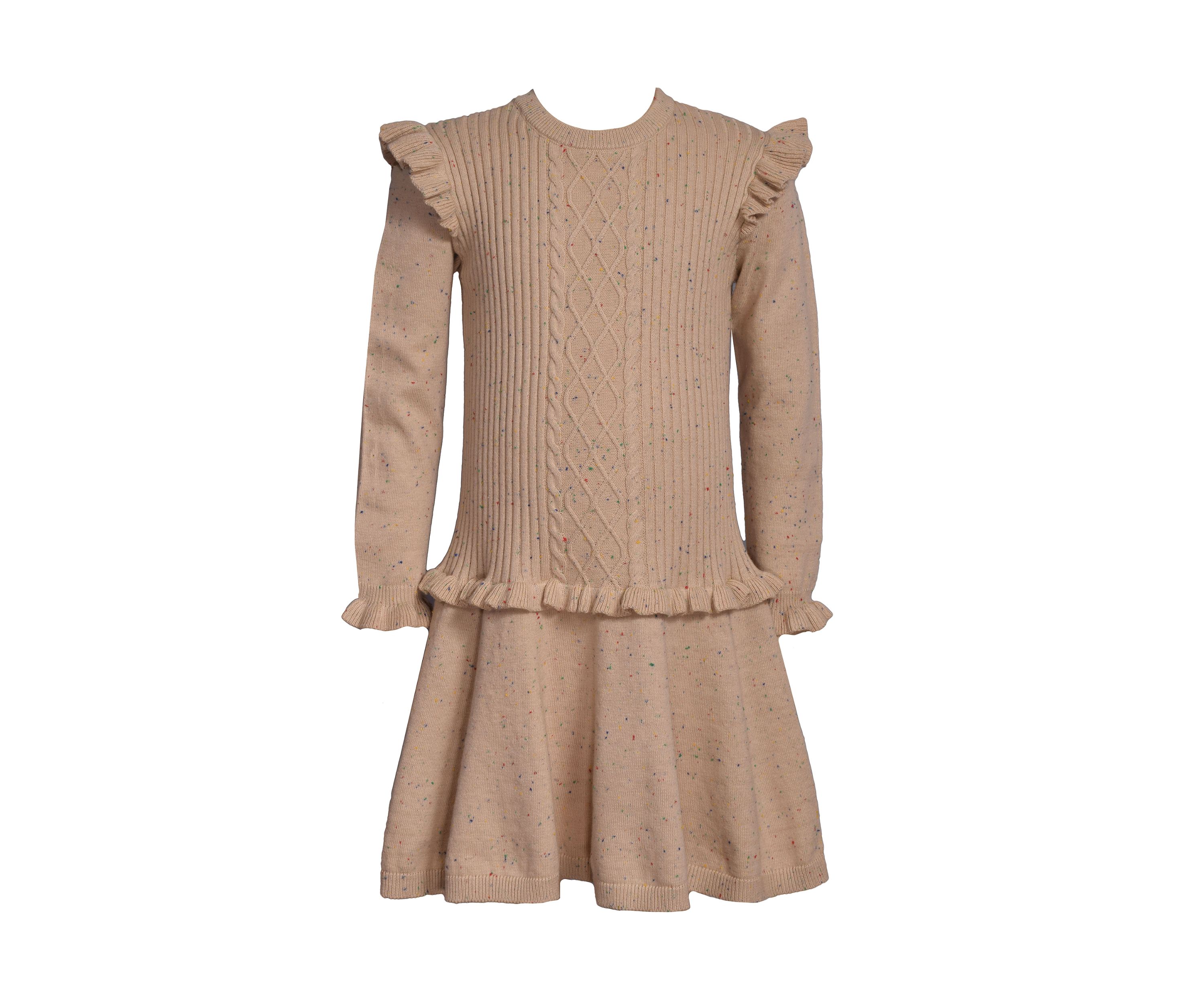Girls 7-16 Cable Knit Sweater Dress