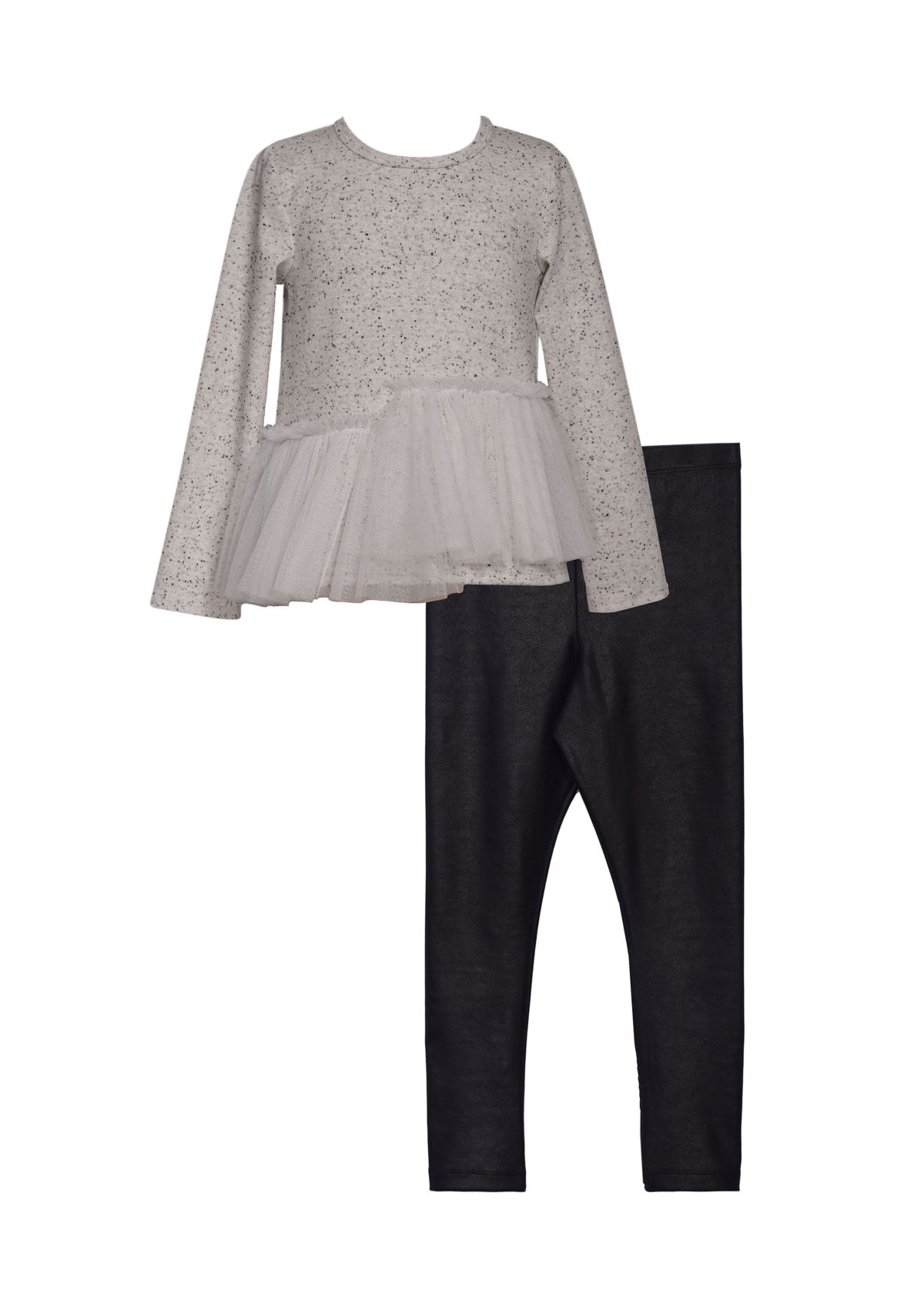 Girls 7-16 Speckle Printed Top and Leggings Set