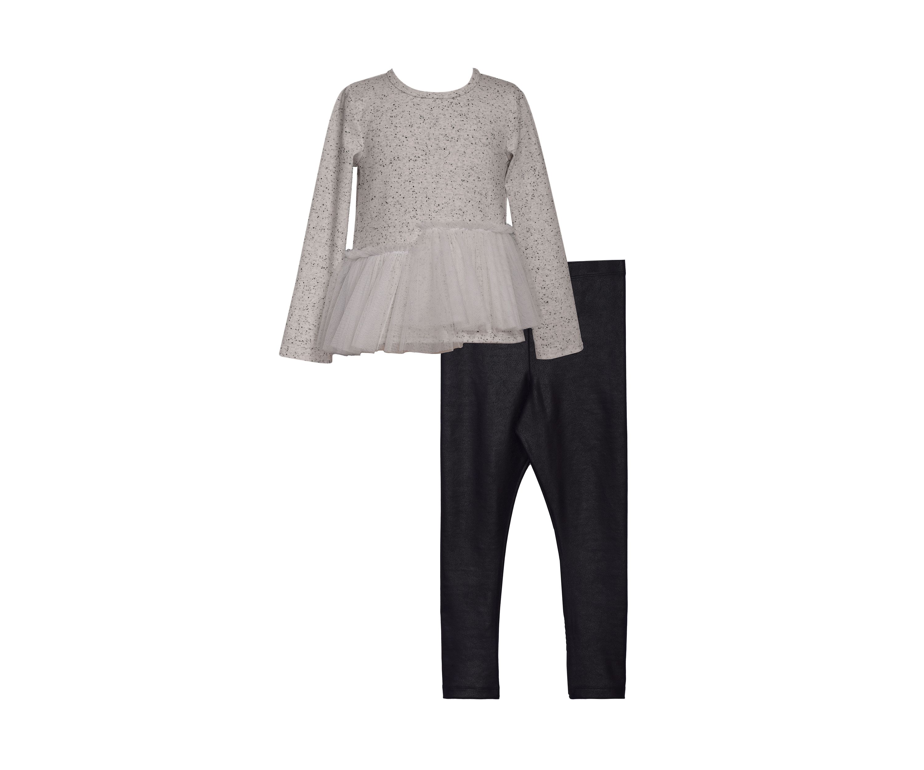 Girls 7-16 Speckle Printed Top and Leggings Set