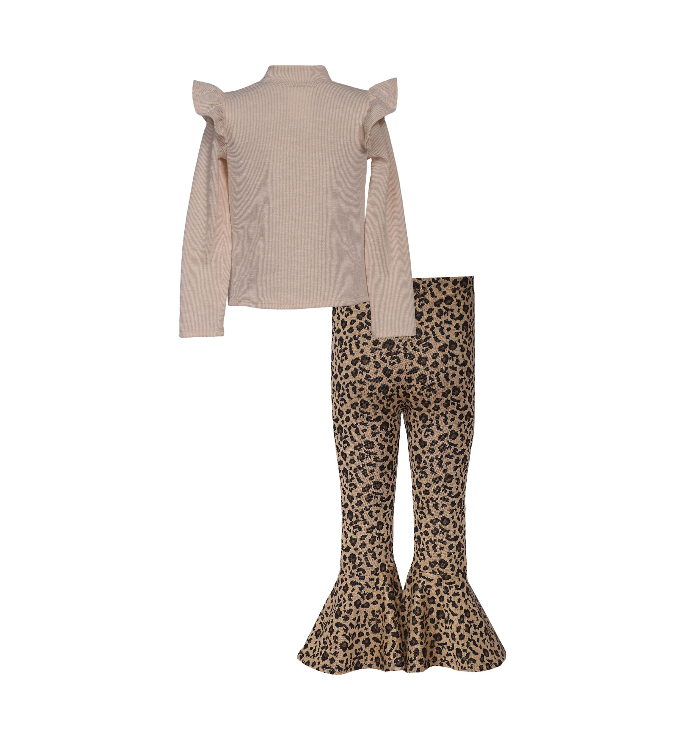 Girls 7-16 Flutter Sweater and Leggings Set