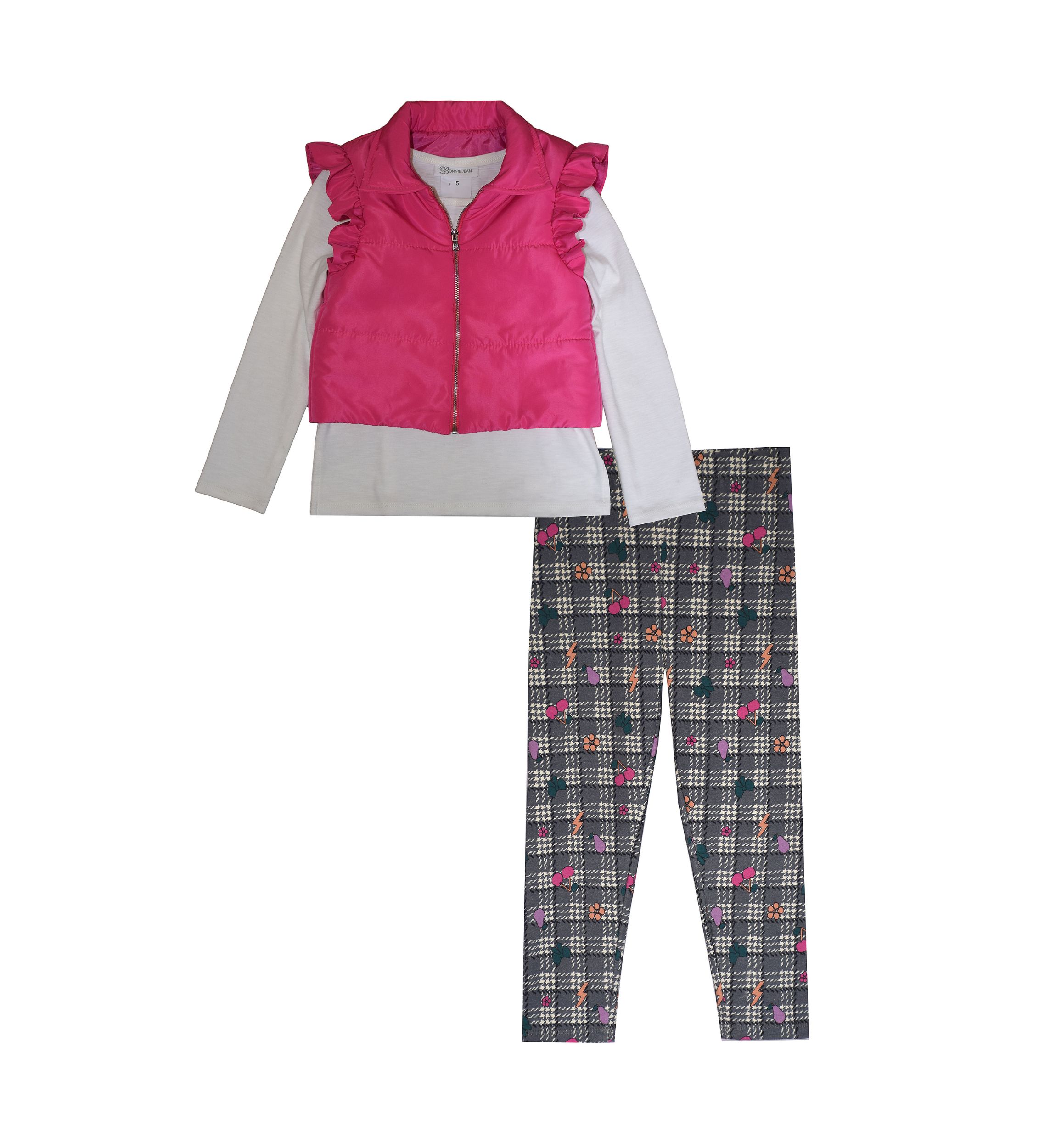 Girls 7-16 Pink Puffer Set 