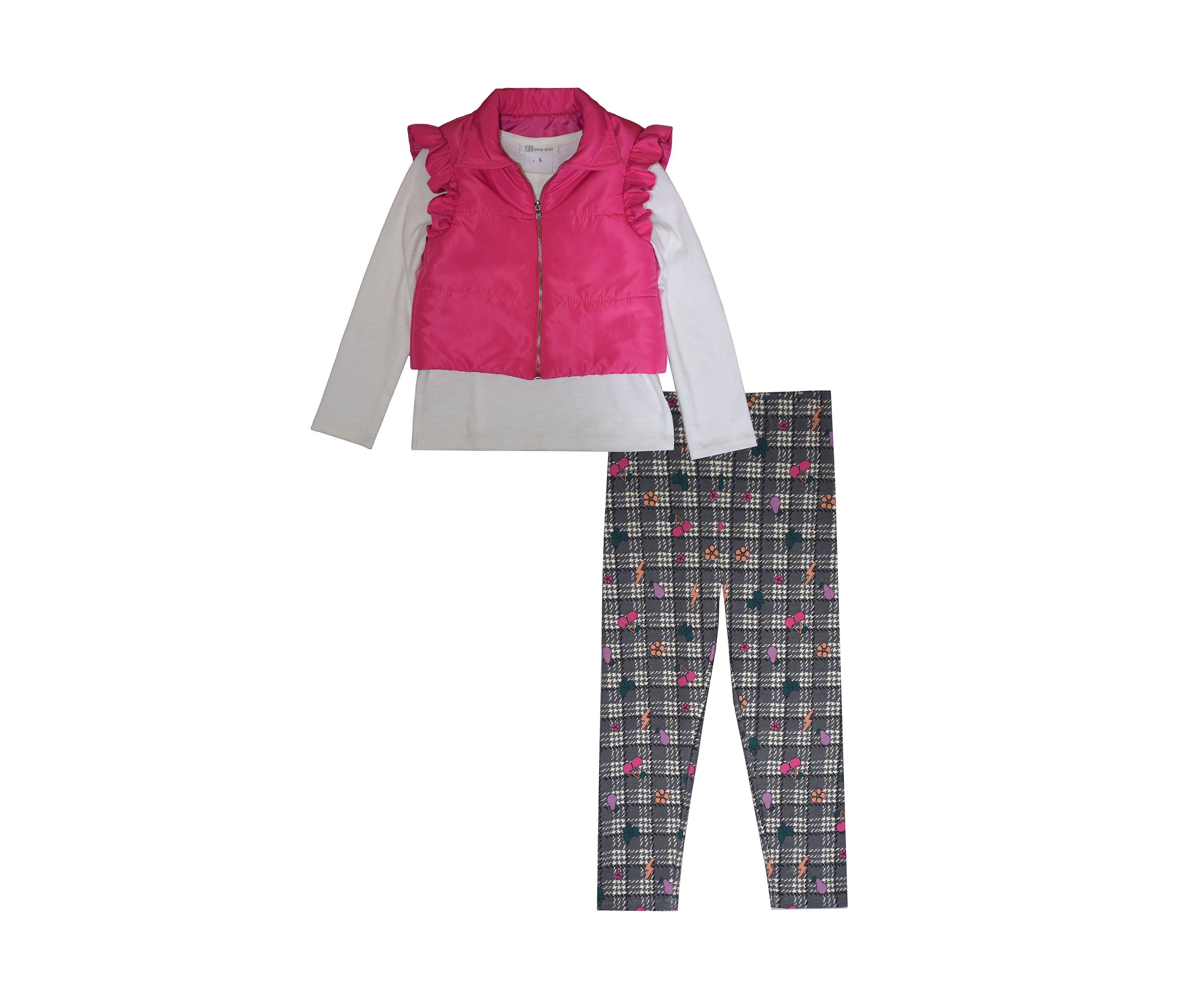 Girls 7-16 Pink Puffer Set 