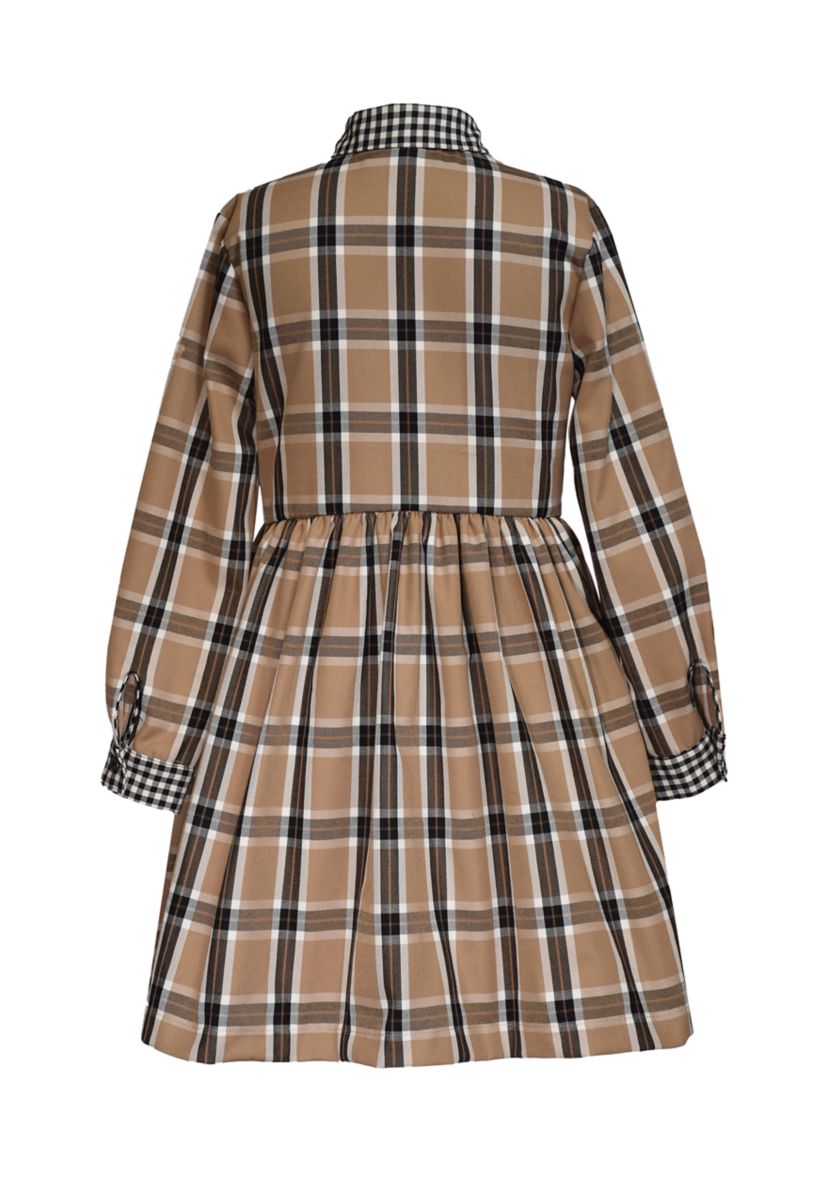 Boys 8-20 Plaid Ruffle Button Front Dress