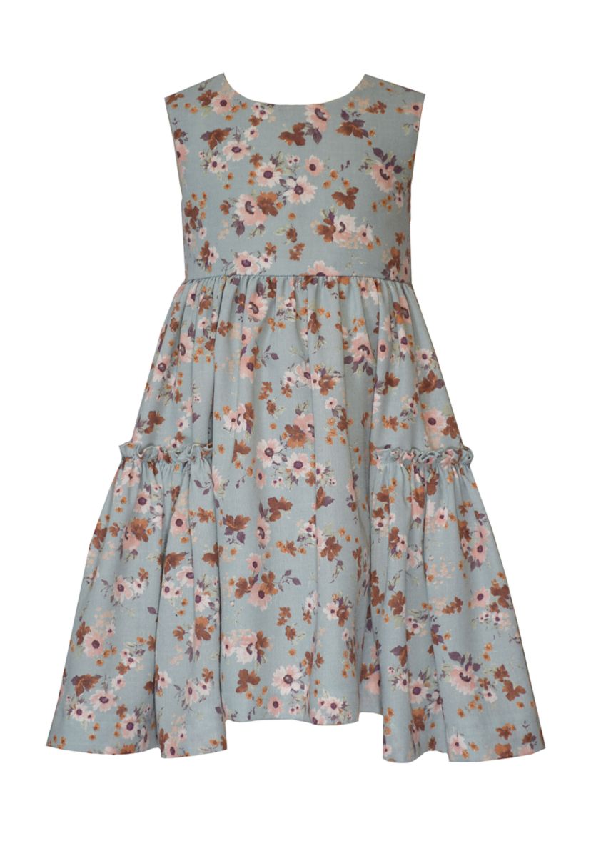 Girls 7-16 Floral Dress and Solid Ribbed Cardigan Set 