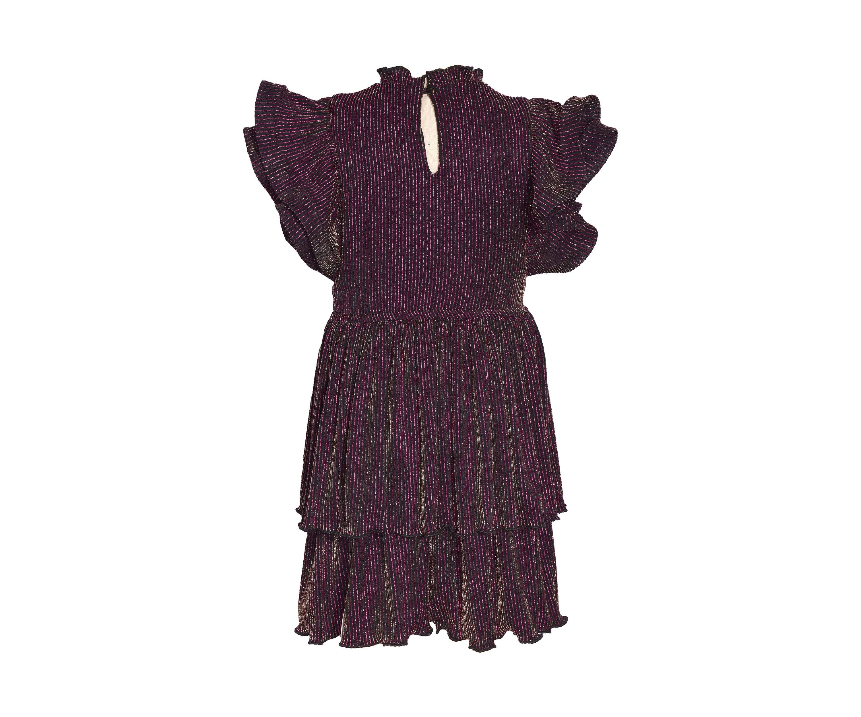 Girls 4-6x Tiered Metallic Dress
