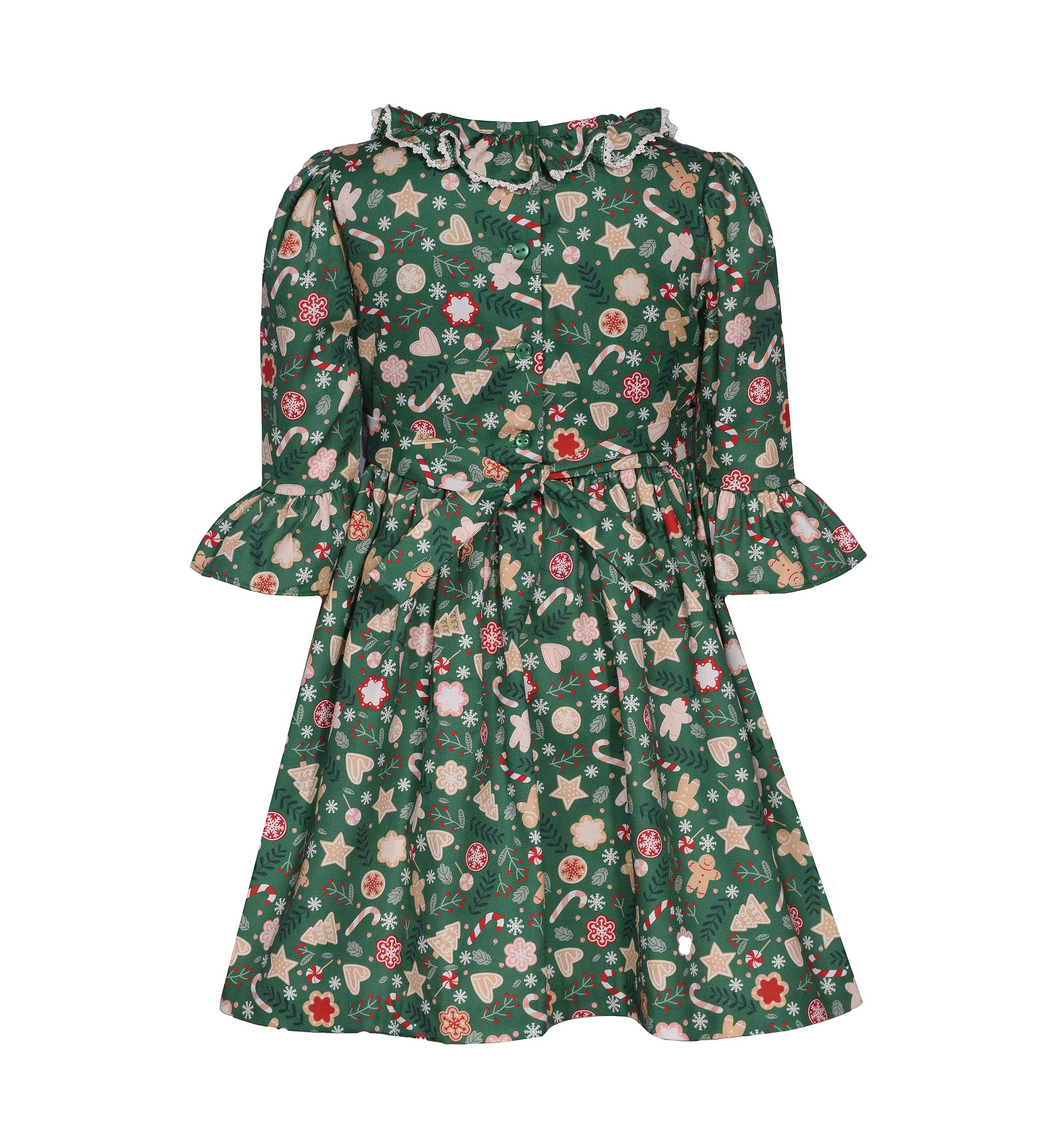 Girls 4-6x Gingerbread Smocked Dress 