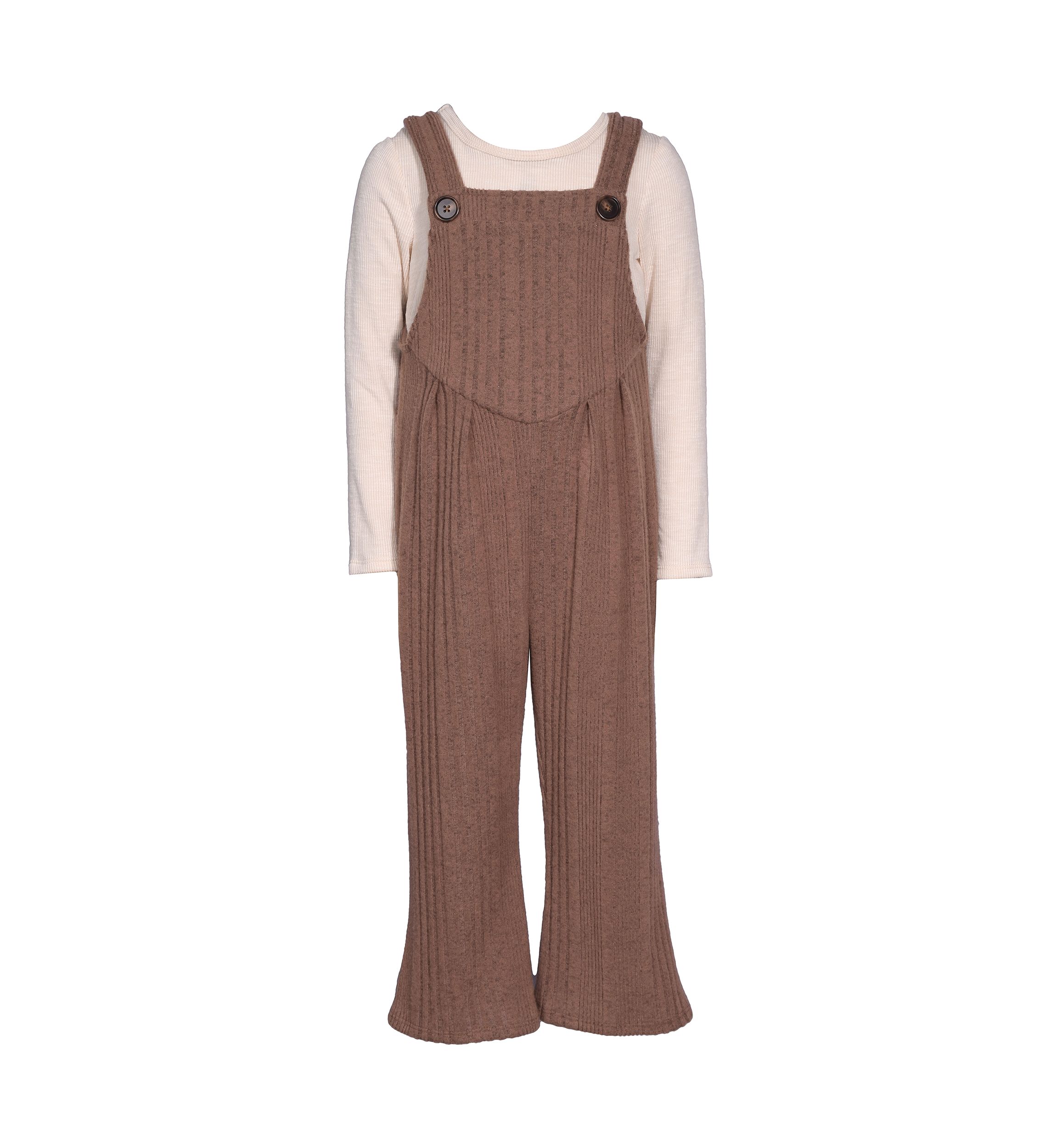 Girls 4-6x Bib-Front Knit Jumpsuit 