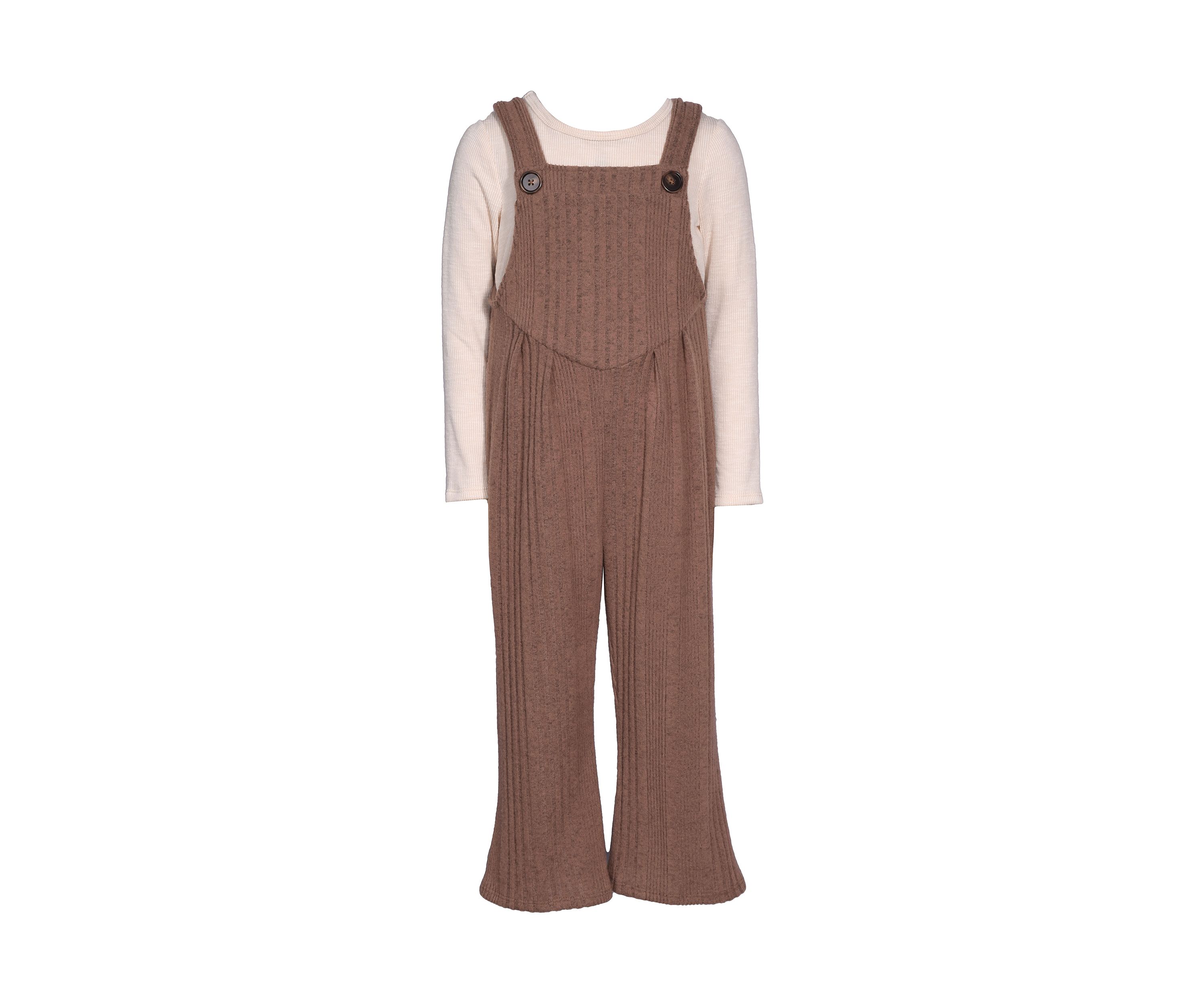 Girls 4-6x Bib-Front Knit Jumpsuit 