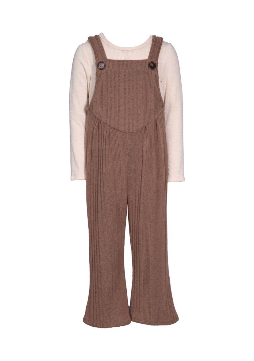 Girls 4-6x Bib-Front Knit Jumpsuit 