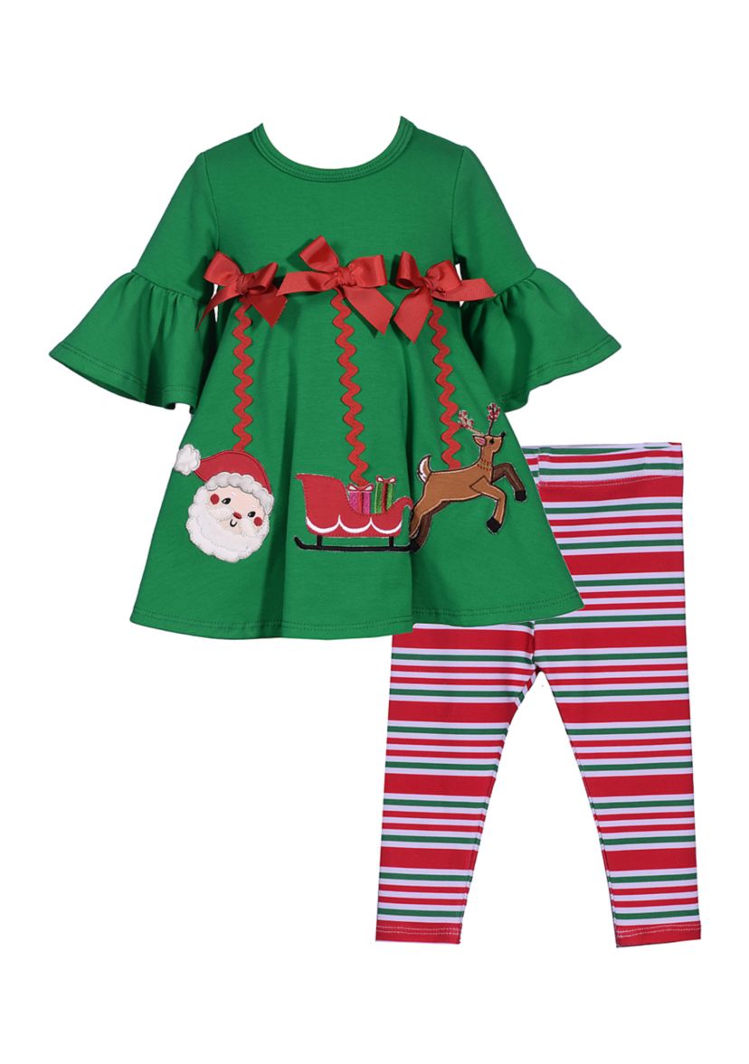 Girls 4-6x Christmas Ornaments Dress Set 
