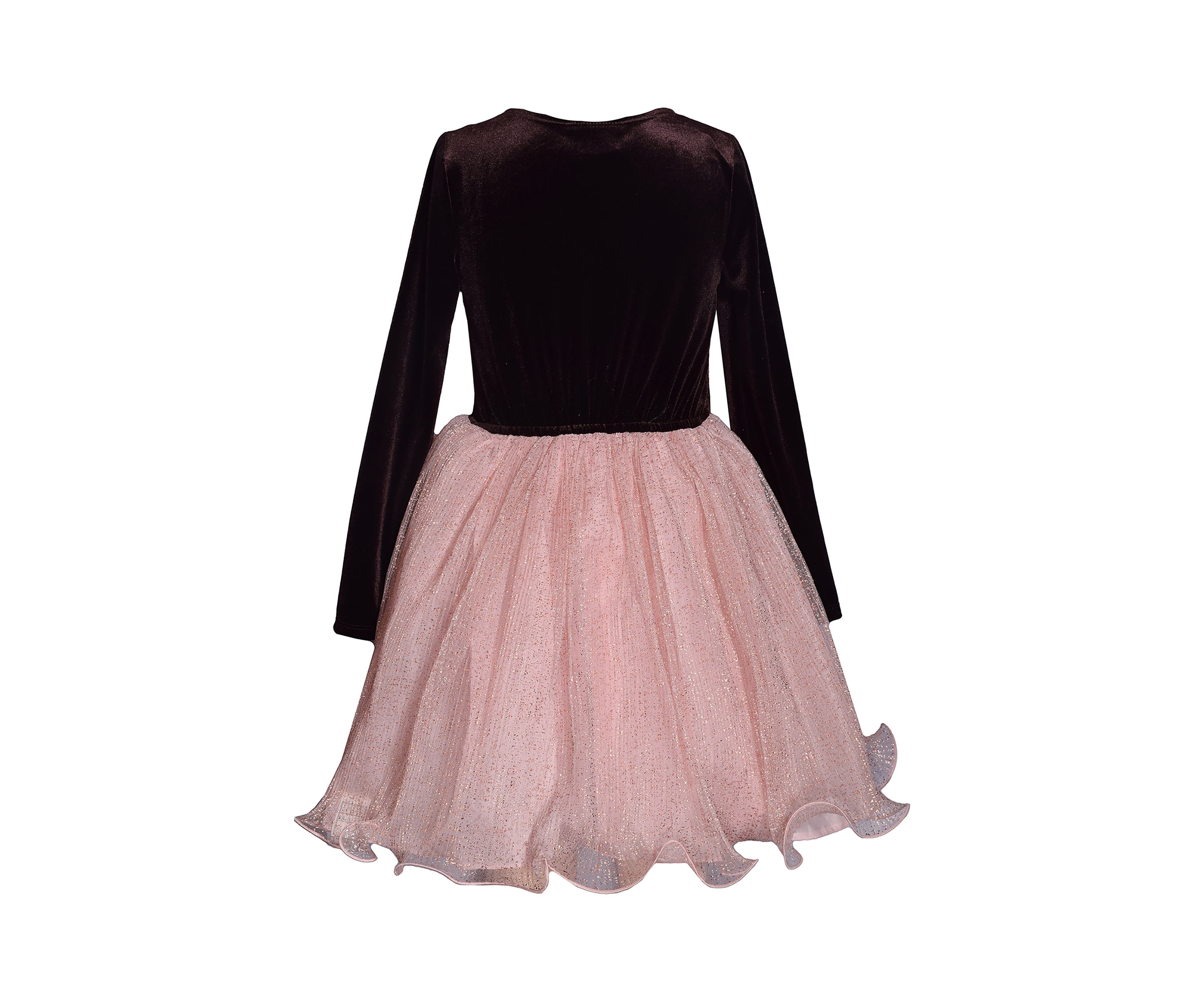 Girls 4-6x Long Sleeve Wire Hem Dress 