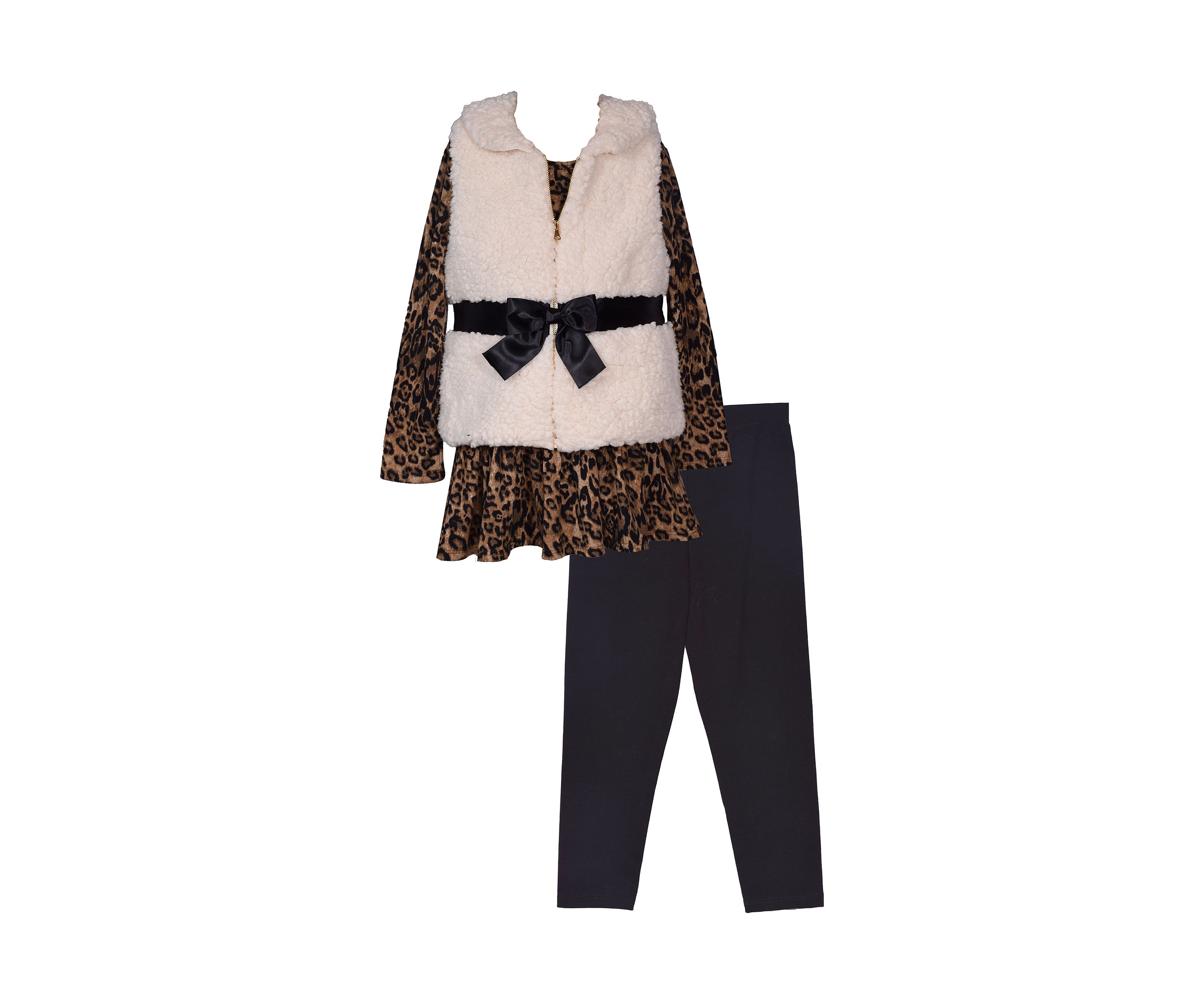Girls 4-6x Faux Fur Vest Set