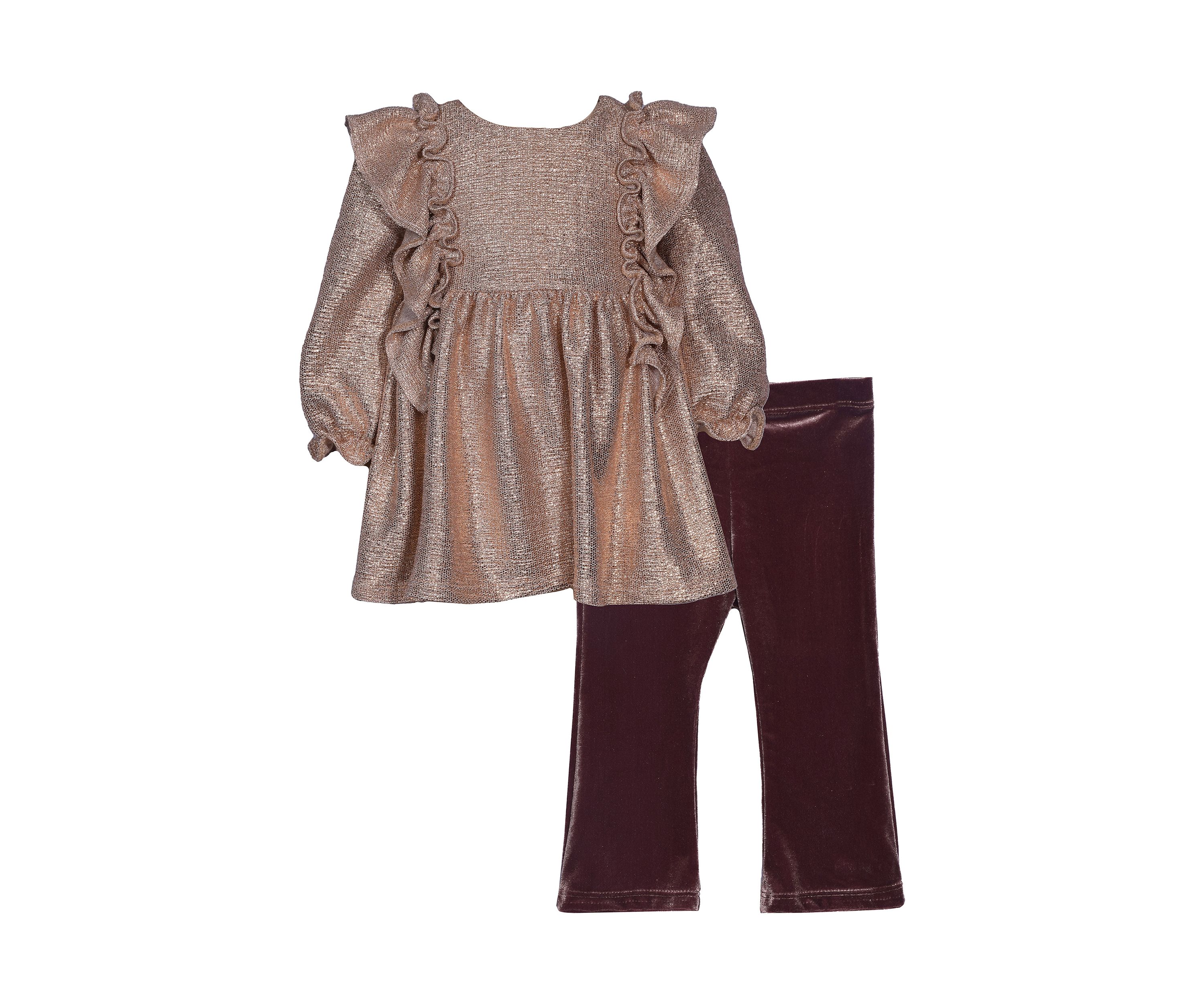 Girls 4-6x Foil Knit Legging Set 