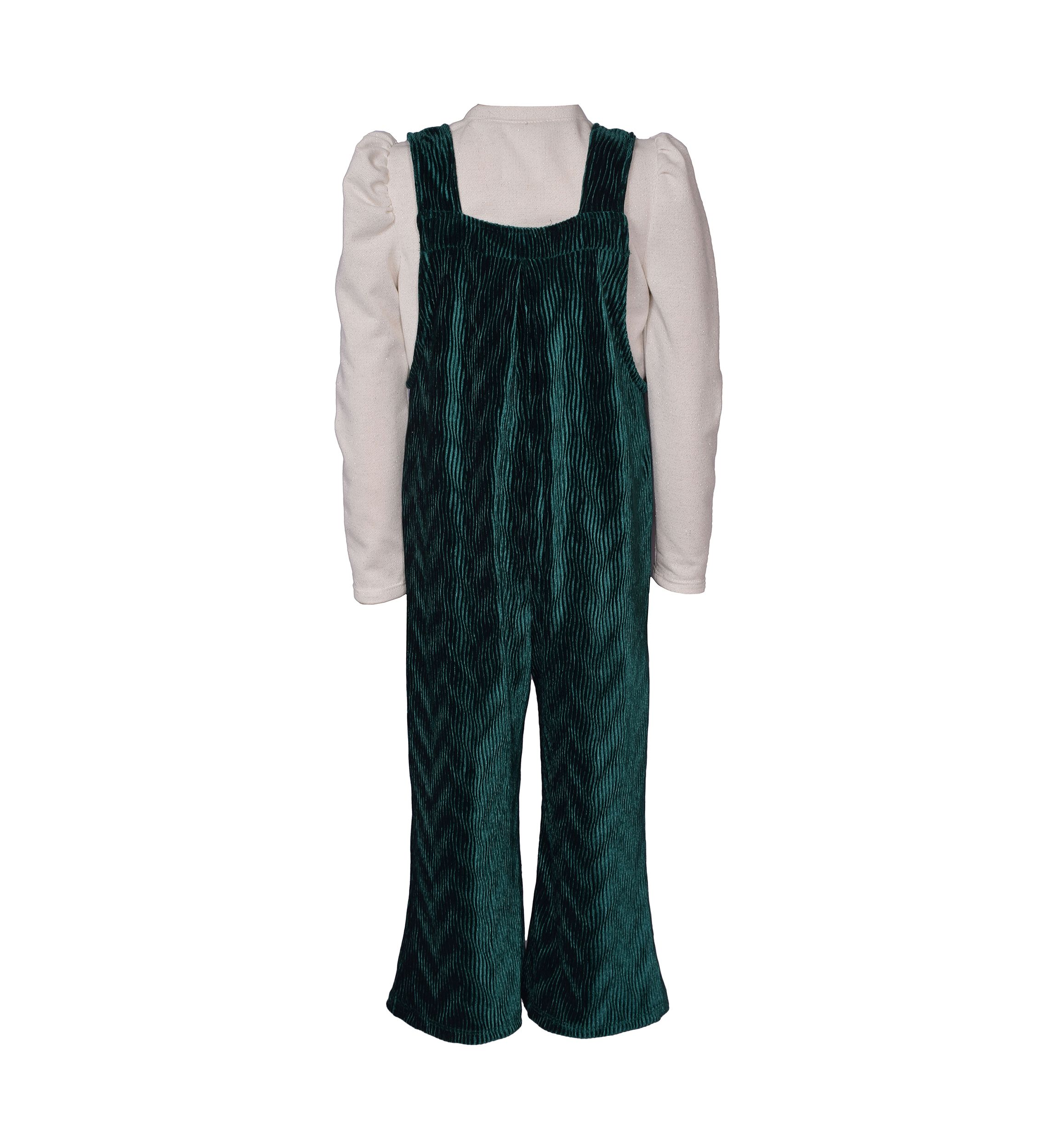Girls 4-6x Bib-Front Velvet Jumpsuit 