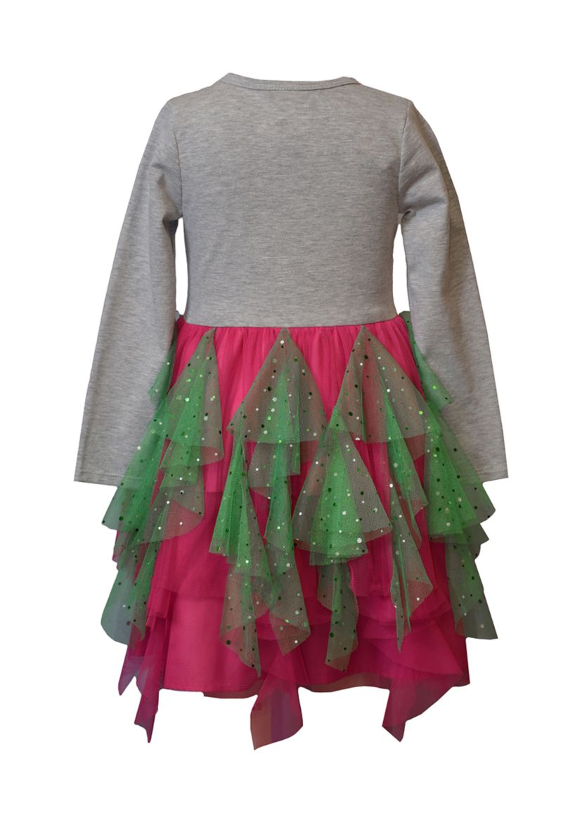 Girls 4-6 Pink and Green Tree Tutu Dress