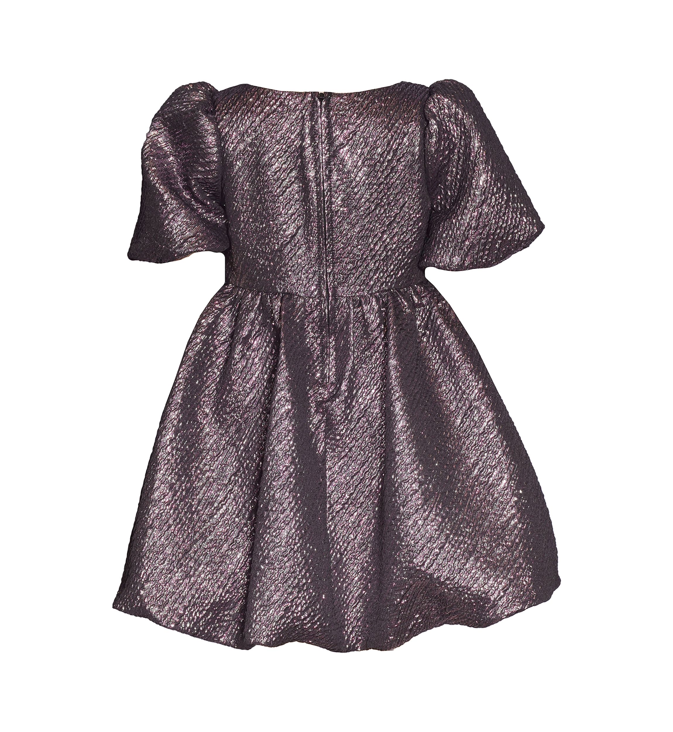Girls 7-16 Metallic Bubble Dress