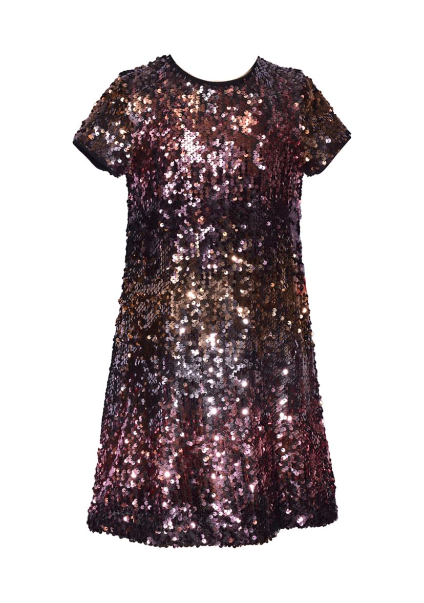 Girls 7-16 Ombré Sequin Shift Dress
