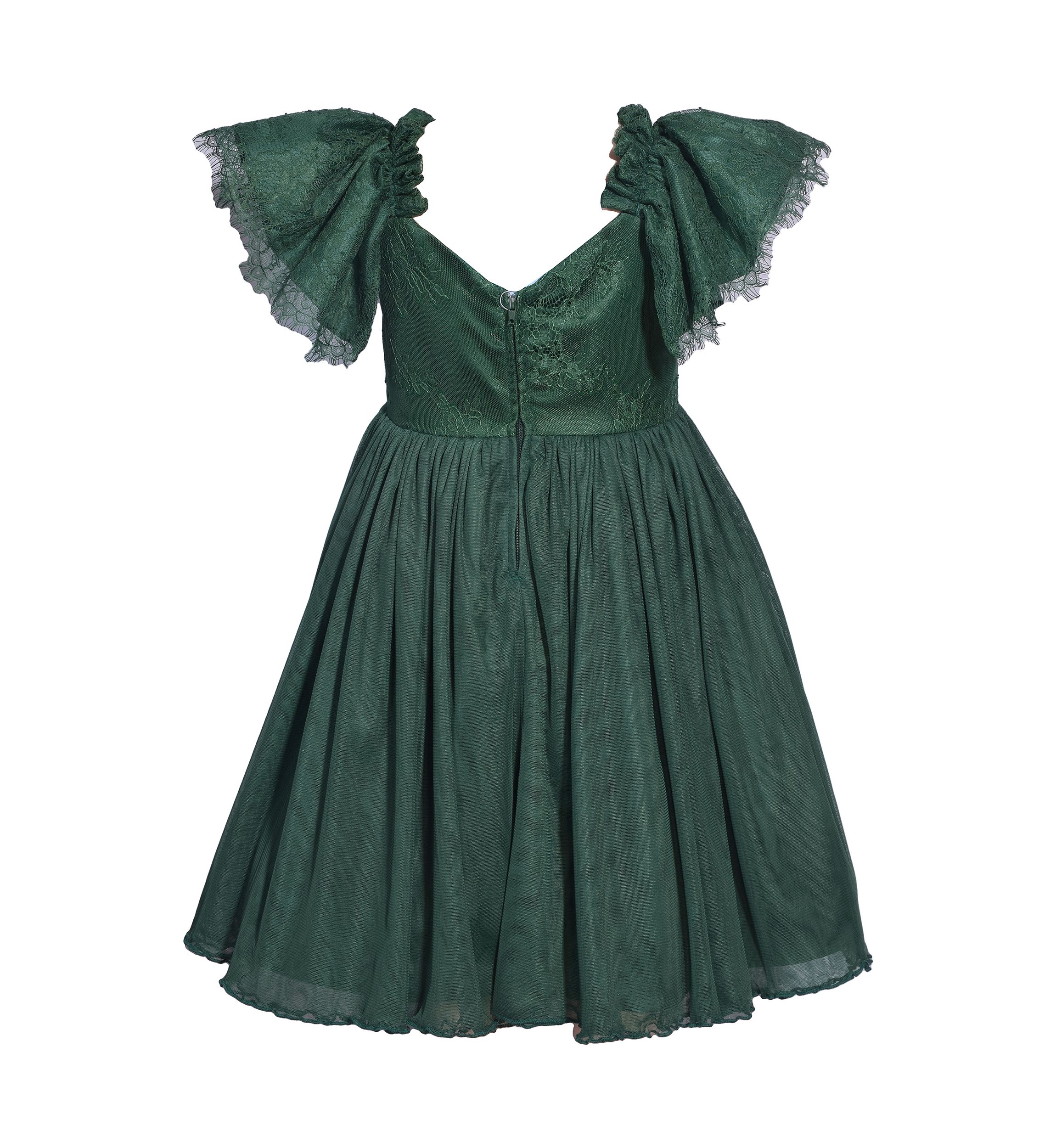 Girls 7-16 Lace Flutter Party Dress
