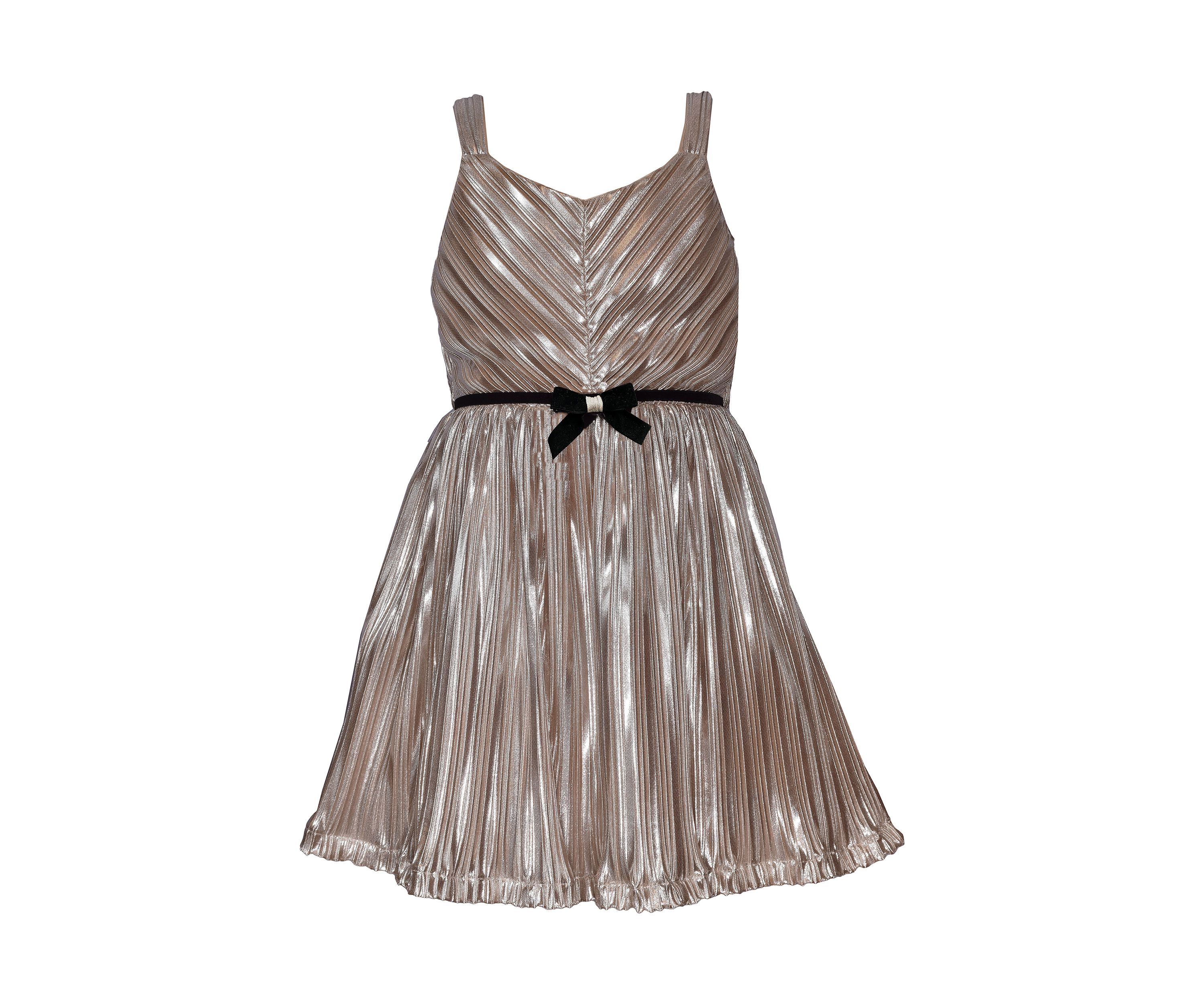 Girls 7-16 Crinkle Dress with Cardigan 