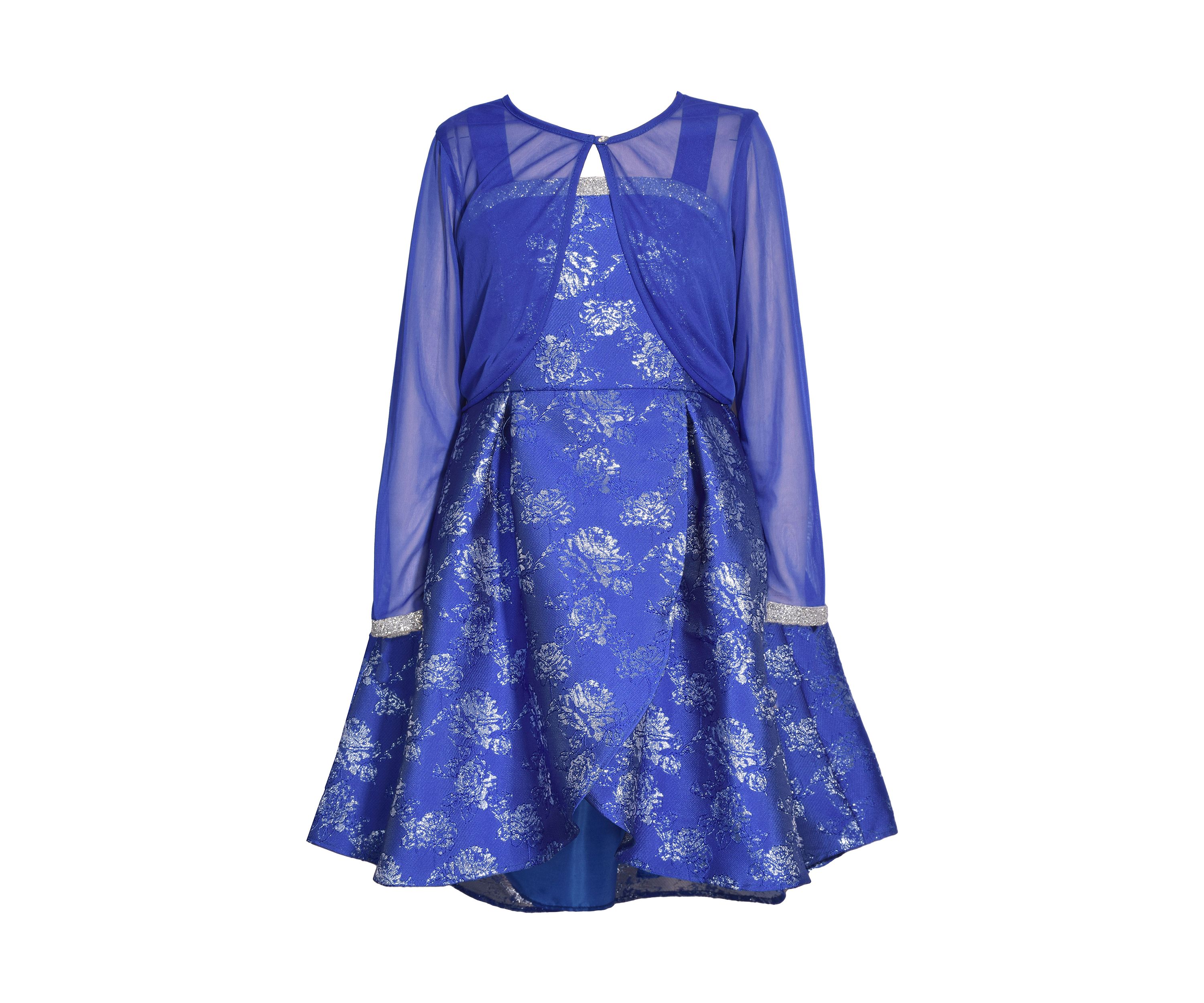 Girls 7-16 Brocade Tulip Dress