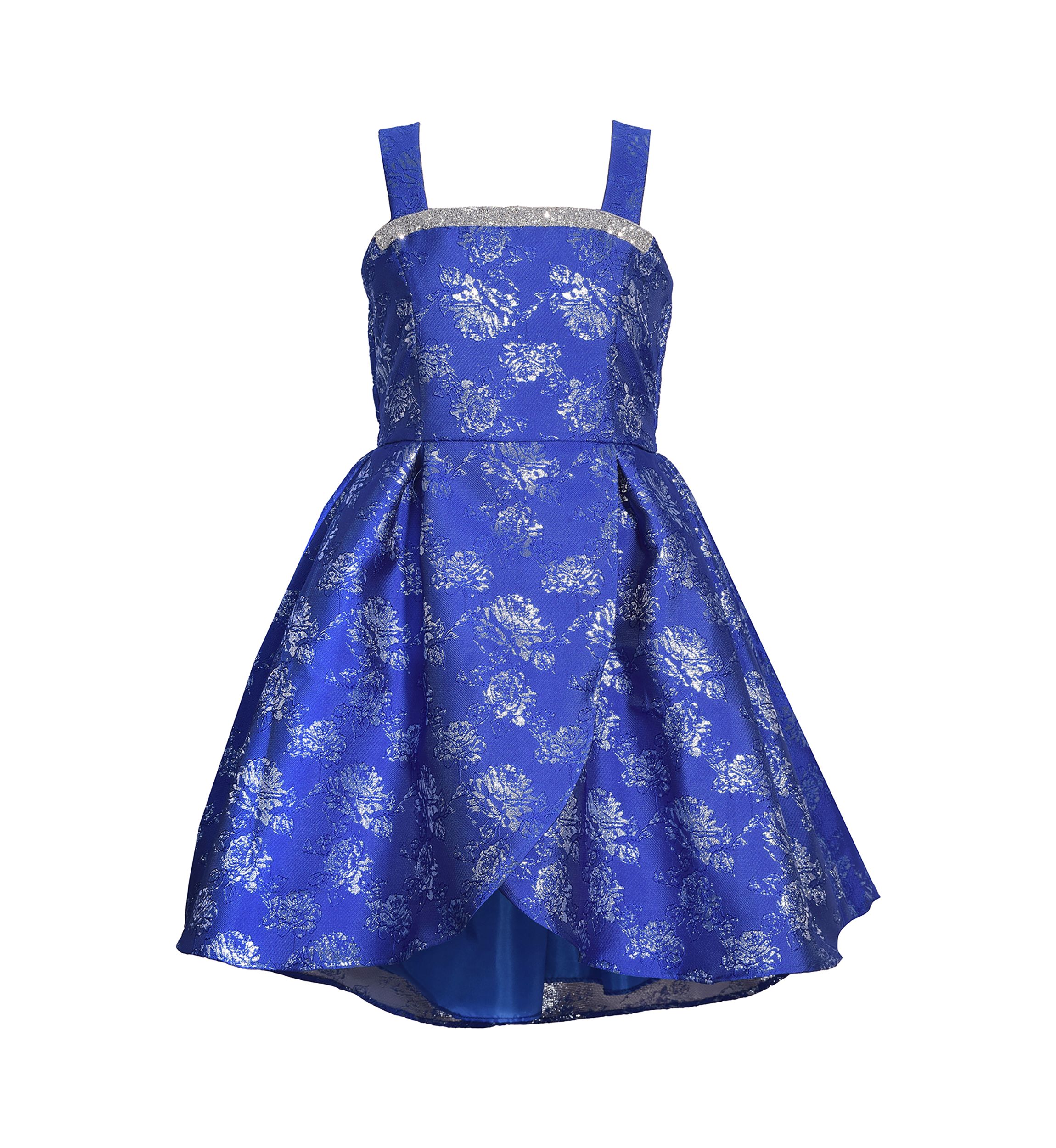 Girls 7-16 Brocade Tulip Dress